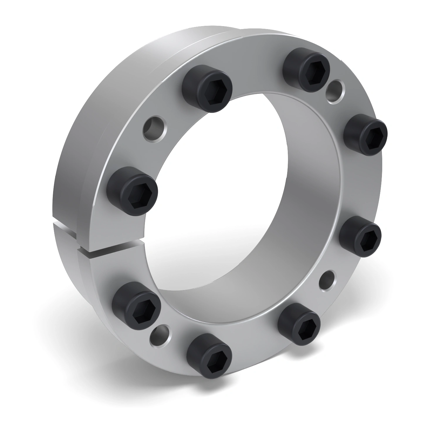 Spannsatz STW77-110x155, Frontalansicht der Stirnseite mit 8 Spannschrauben