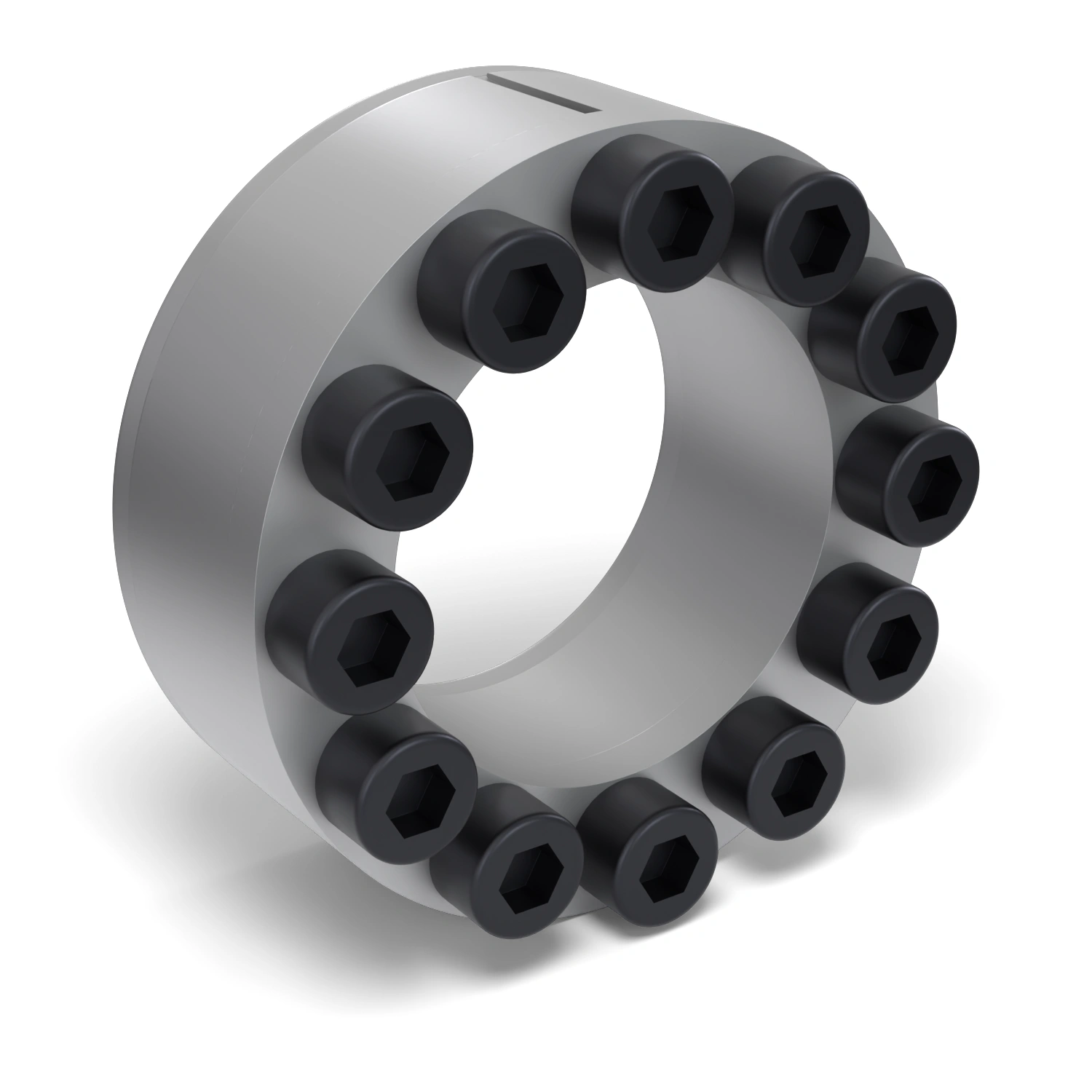 Spannsatz STW29-40x62, Frontalansicht der Stirnseite mit 12 Spannschrauben