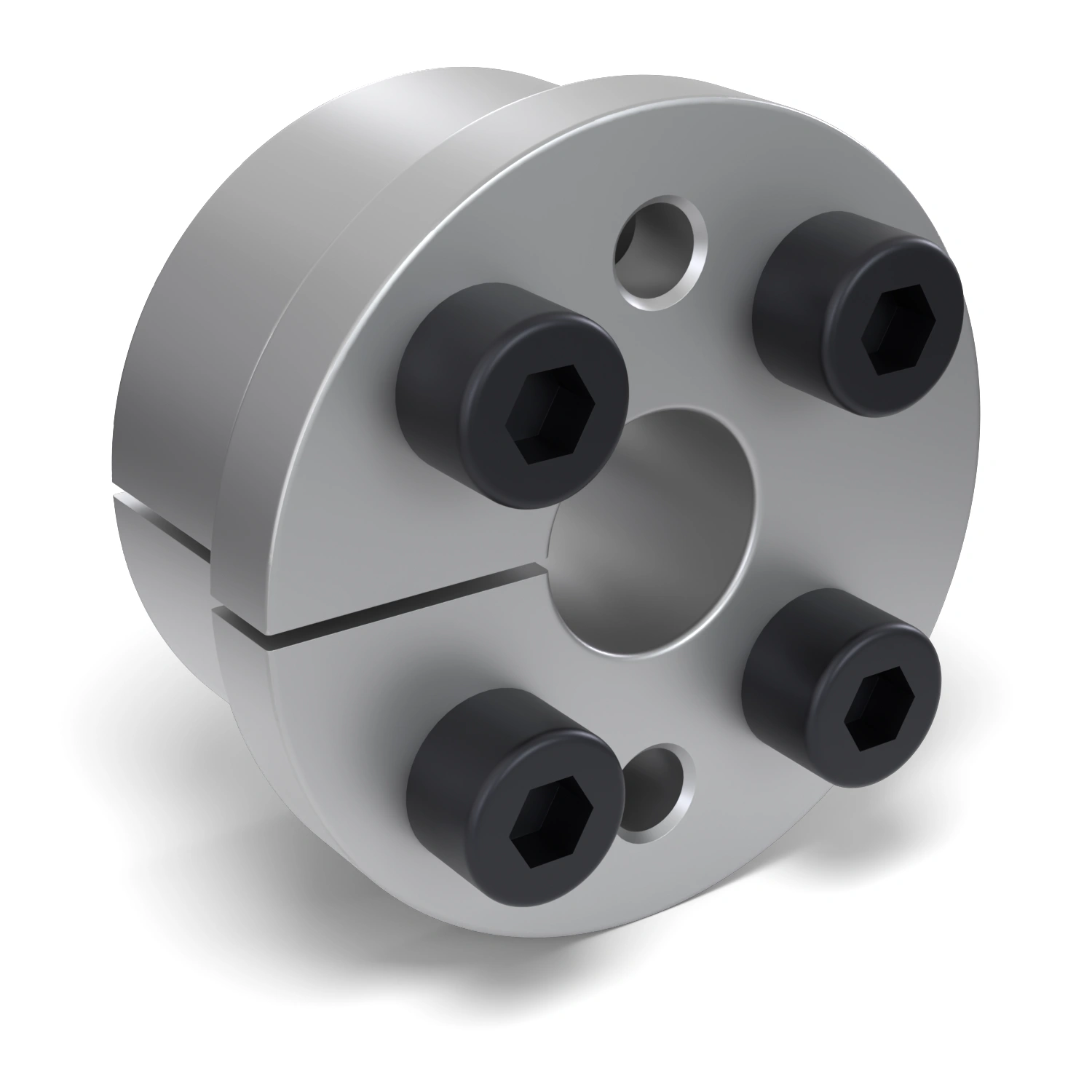 Spannsatz STW31-18x55, Frontalansicht der Stirnseite mit 4 Spannschrauben