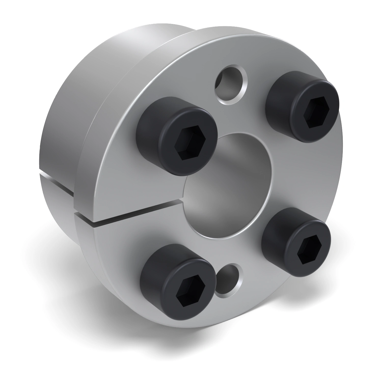 Spannsatz STW31-22x55, Frontalansicht der Stirnseite mit 4 Spannschrauben
