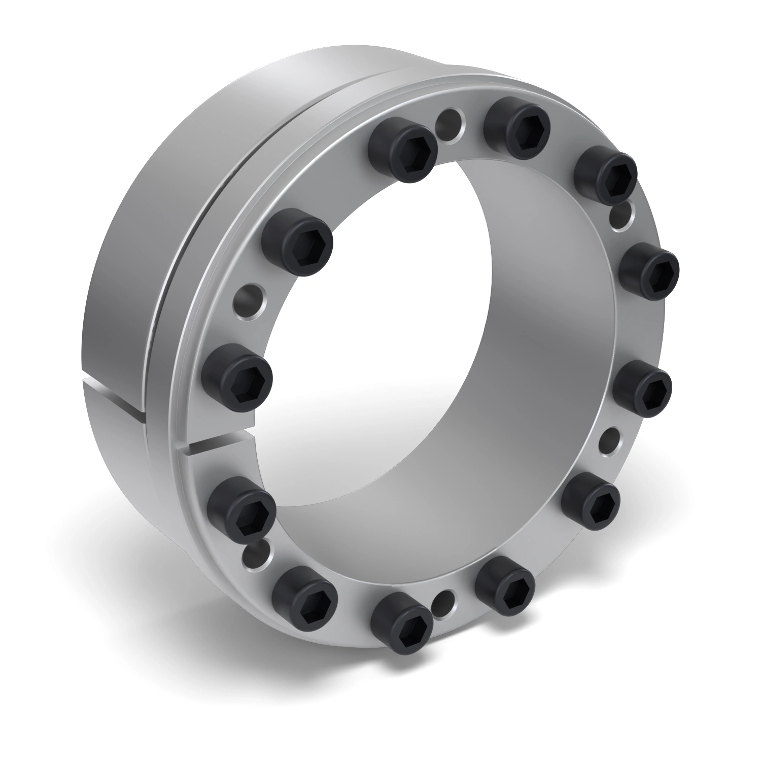 Spannsatz STW73-170x225, Frontalansicht der Stirnseite mit 12 Spannschrauben