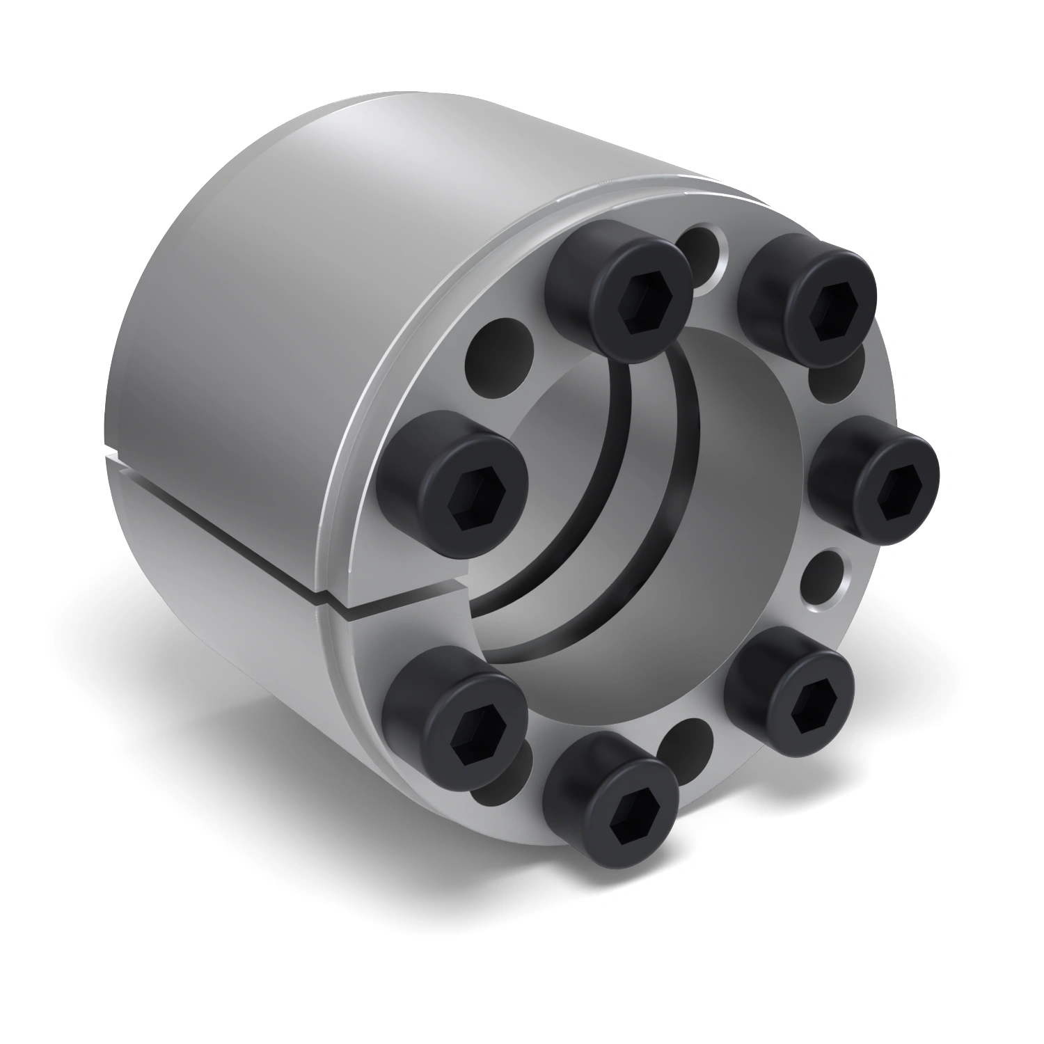 Spannsatz STW33-45x75, Frontalansicht der Stirnseite mit 7 Spannschrauben