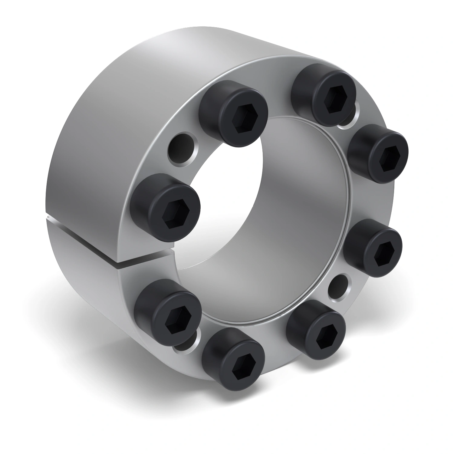 Spannsatz STW71-50x80, Frontalansicht der Stirnseite mit 8 Spannschrauben