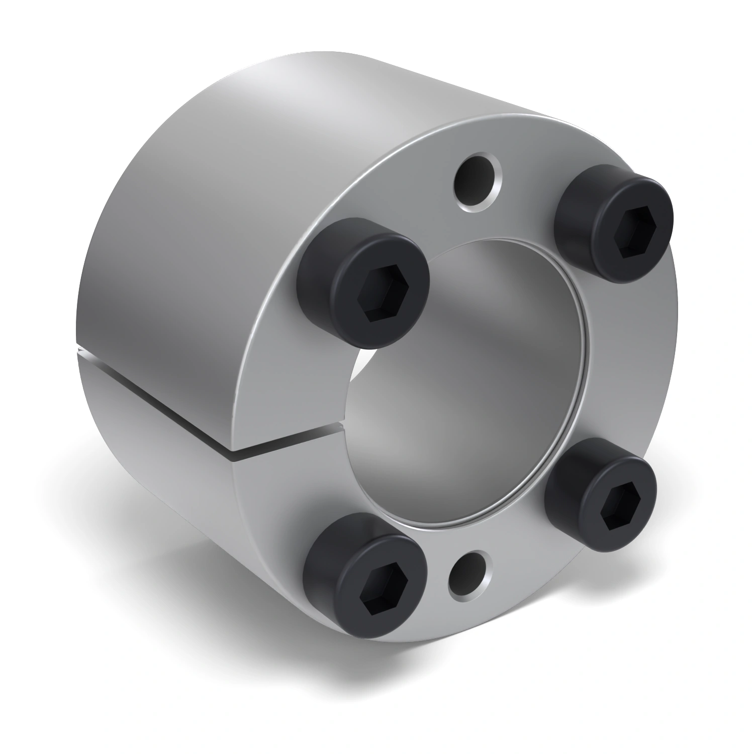 Spannsatz STW71-15x28, Frontalansicht der Stirnseite mit 4 Spannschrauben