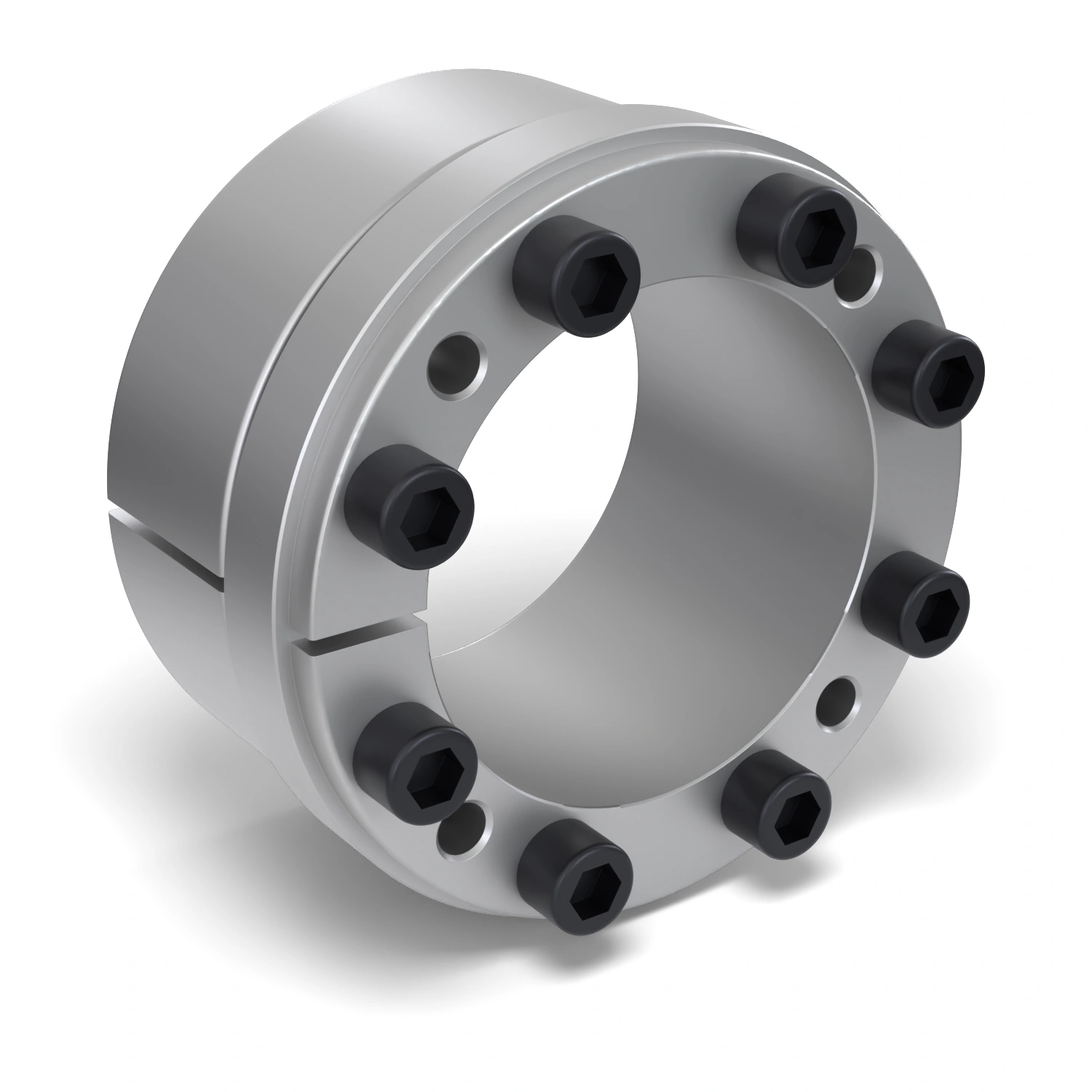 Spannsatz STW73-100x145, Frontalansicht der Stirnseite mit 8 Spannschrauben