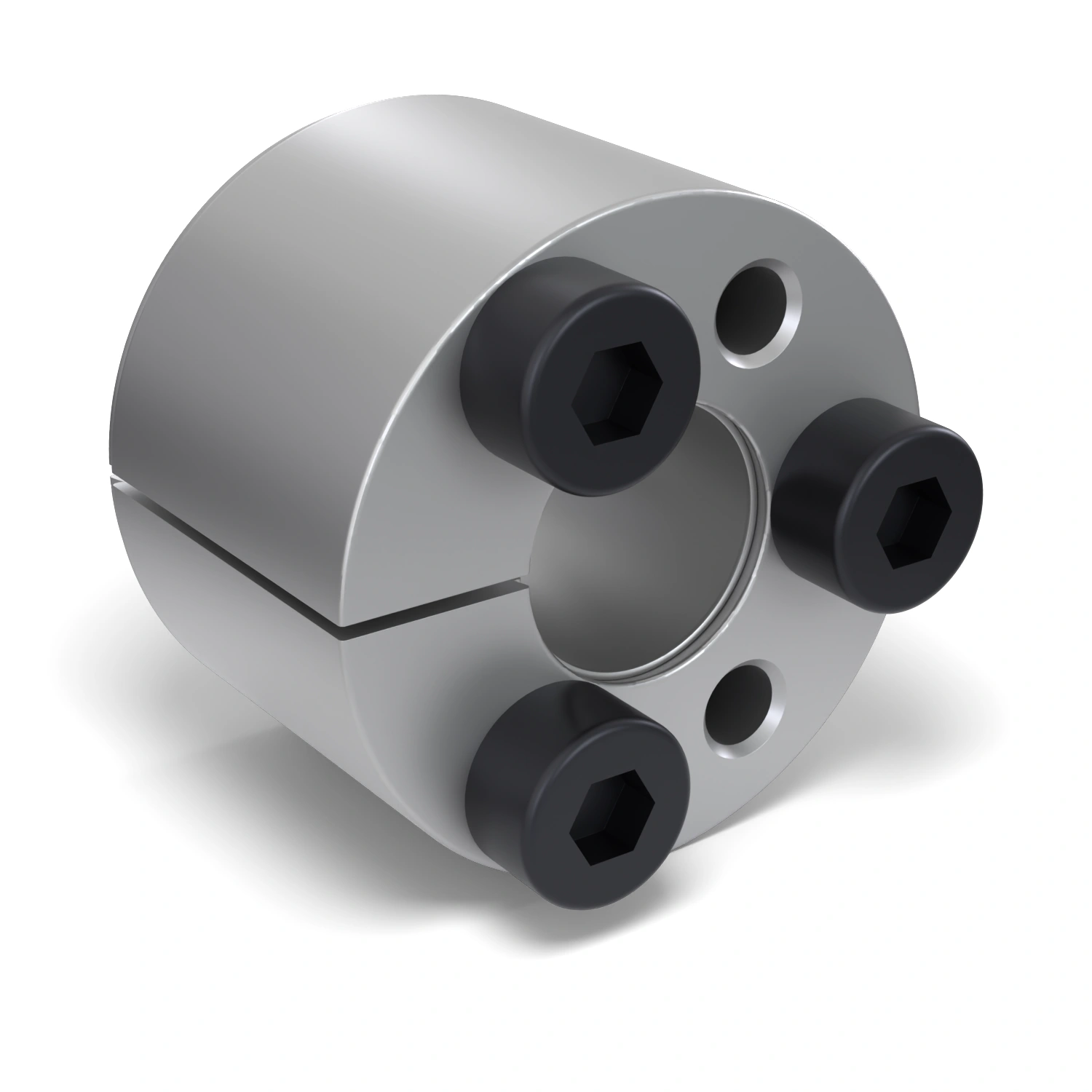 Spannsatz STW71-6.35x16, Frontalansicht der Stirnseite mit 3 Spannschrauben