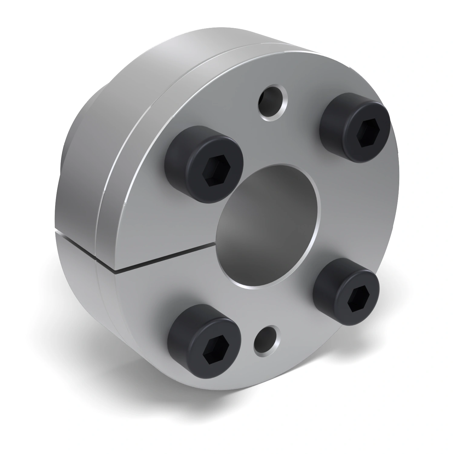 Spannsatz STW27-14x23, Frontalansicht der Stirnseite mit 4 Spannschrauben