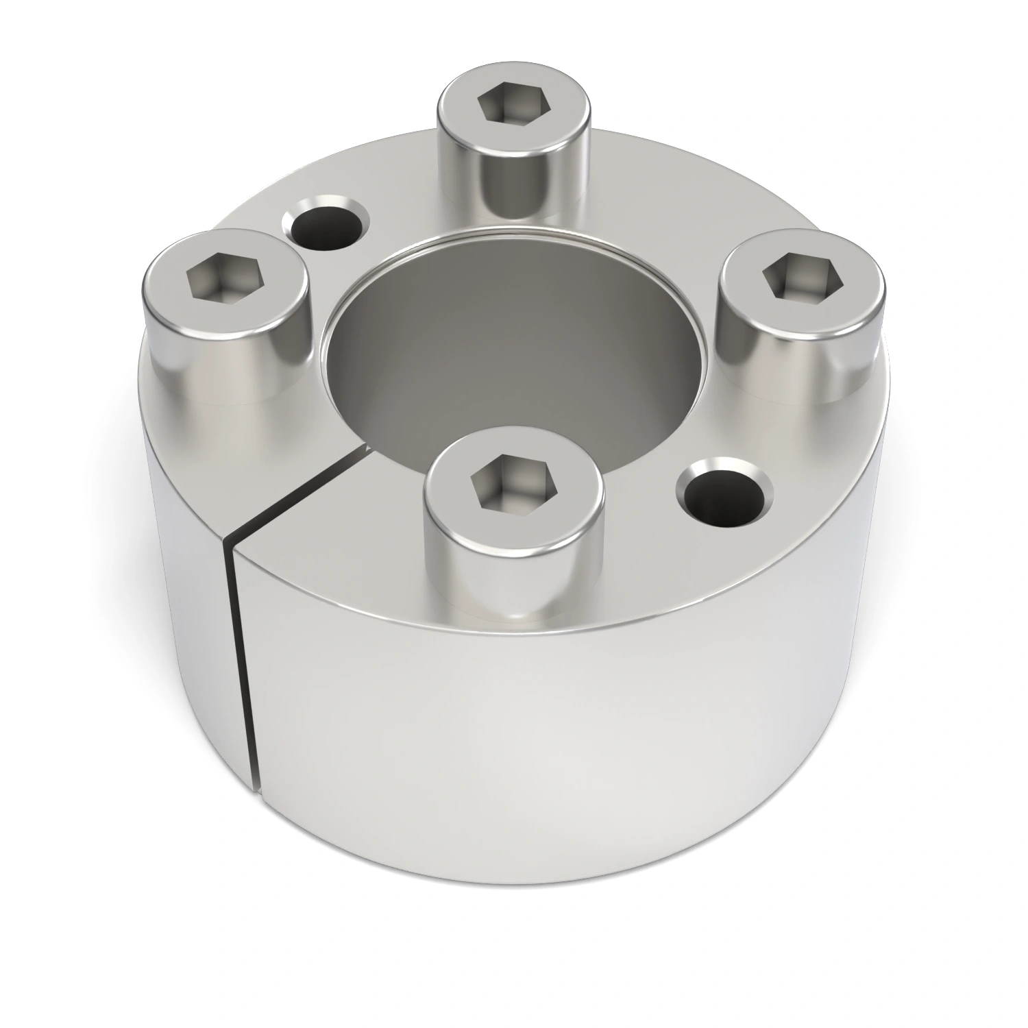 Spannsatz STW71SS-16x32 Edelstahl, liegend in der Draufsicht