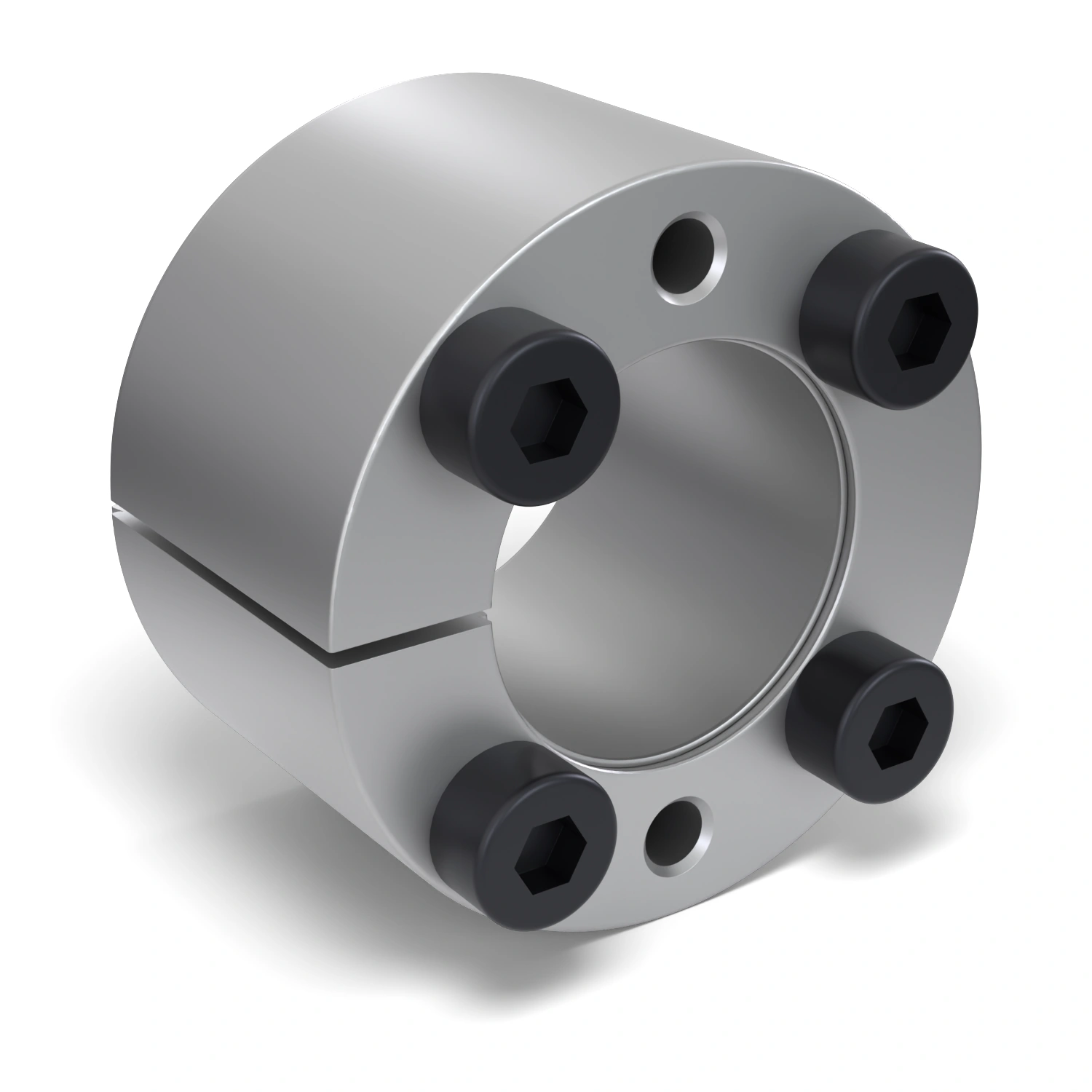 Spannsatz STW71-12x22, Frontalansicht der Stirnseite mit 4 Spannschrauben