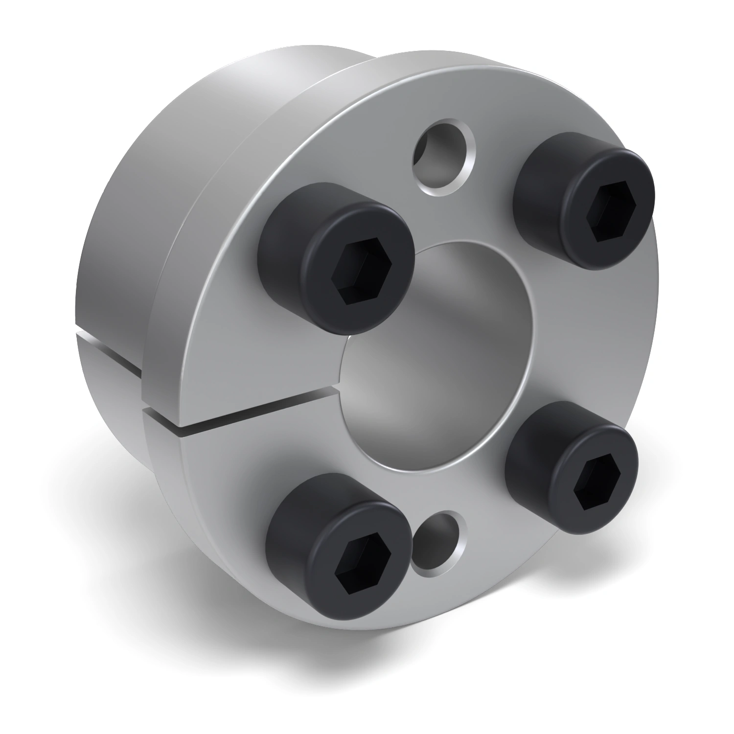 Spannsatz STW31-25x55, Frontalansicht der Stirnseite mit 4 Spannschrauben