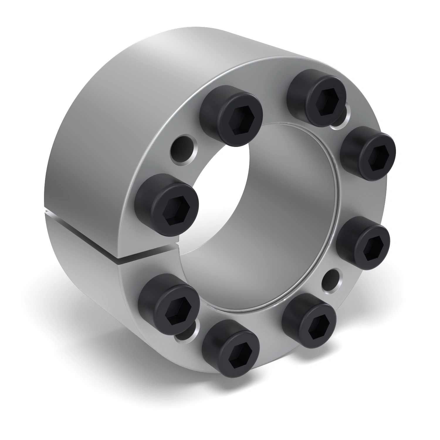Spannsatz STW71-38x65, Frontalansicht der Stirnseite mit 8 Spannschrauben