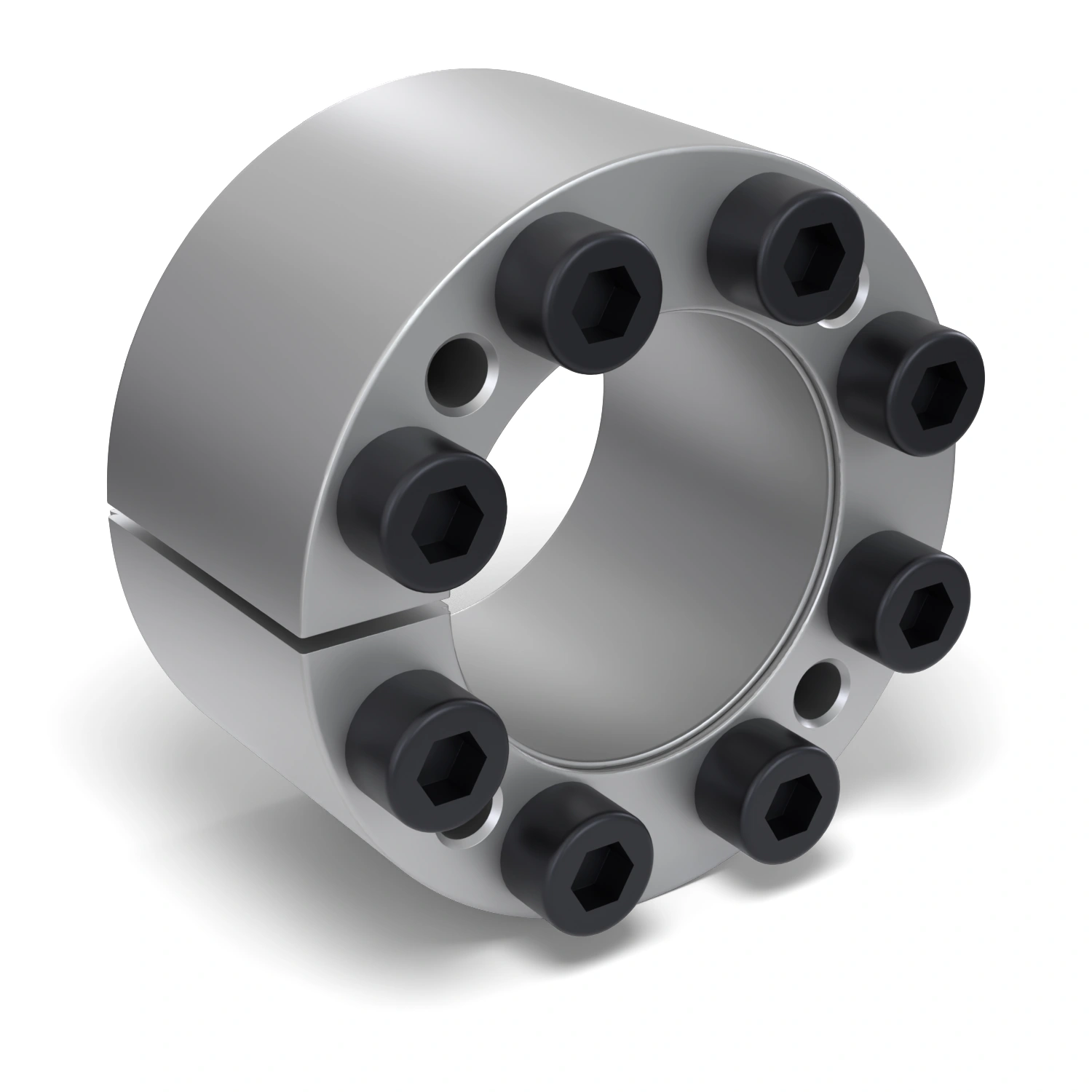 Spannsatz STW71-35x60, Frontalansicht der Stirnseite mit 8 Spannschrauben