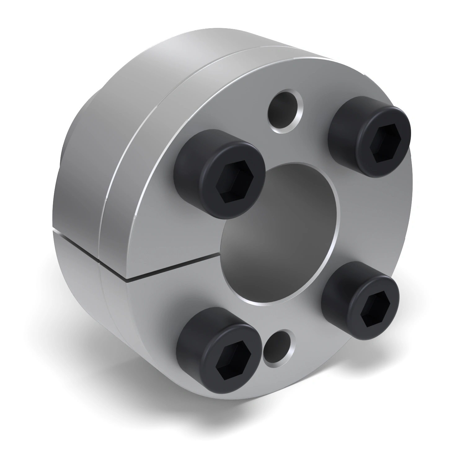 Spannsatz STW27-20x28, Frontalansicht der Stirnseite mit 4 Spannschrauben