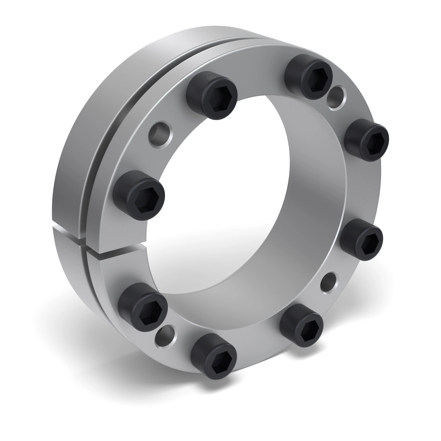 Spannsatz STW98-110x155, Frontalansicht der Stirnseite mit 8 Spannschrauben