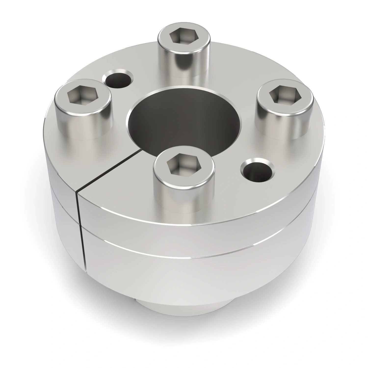 Spannsatz STW27SS-20x28 Edelstahl, liegend in der Draufsicht