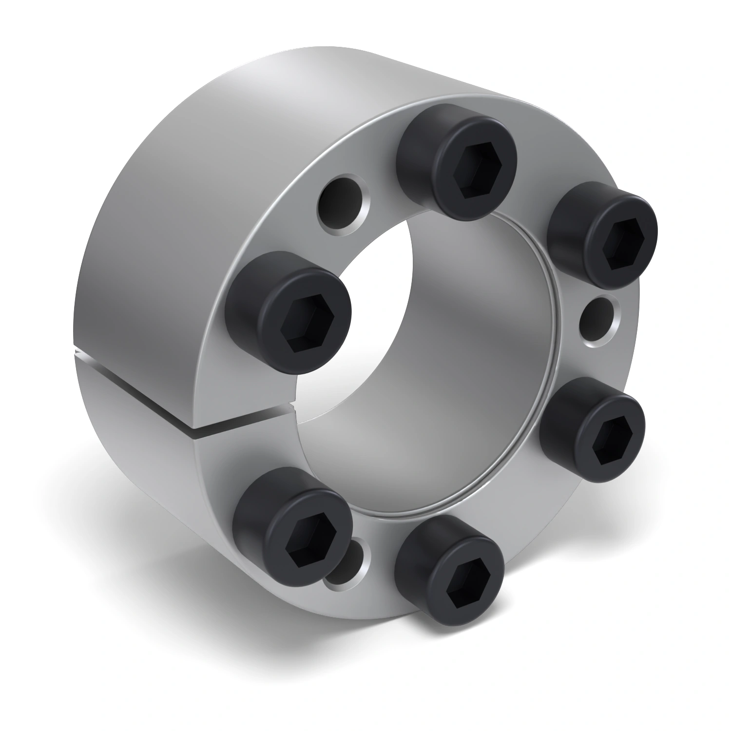 Spannsatz STW71-32x55, Frontalansicht der Stirnseite mit 6 Spannschrauben
