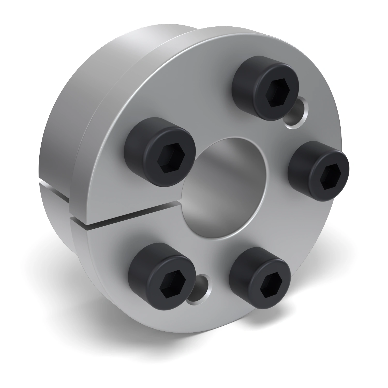 Spannsatz STW31-24x65, Frontalansicht der Stirnseite mit 5 Spannschrauben
