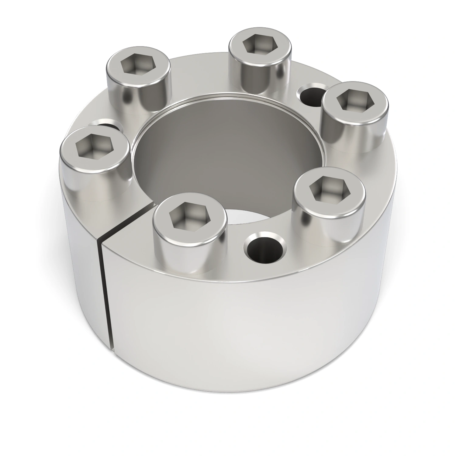 Spannsatz STW71SS-28x50 Edelstahl, liegend in der Draufsicht