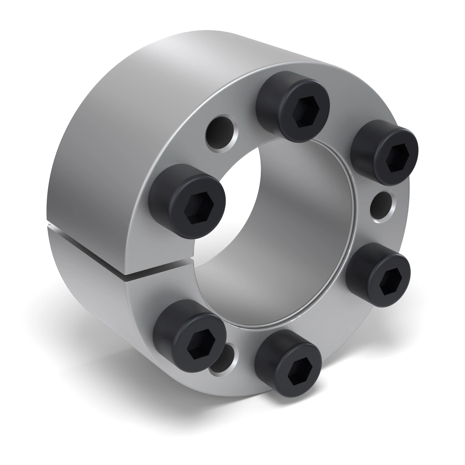 Spannsatz STW71-42x75, Frontalansicht der Stirnseite mit 6 Spannschrauben