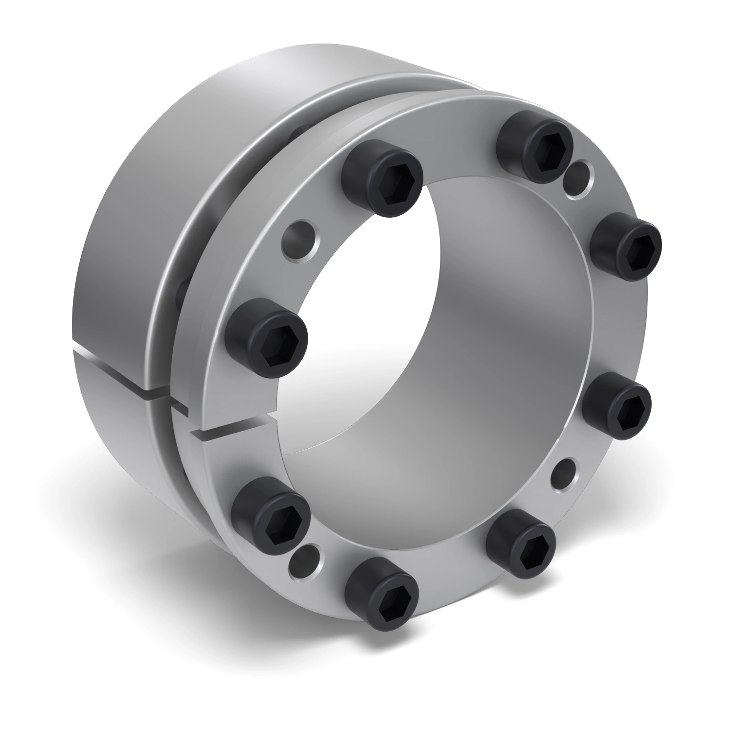 Spannsatz STW26-110x155, Frontalansicht der Stirnseite mit 8 Spannschrauben