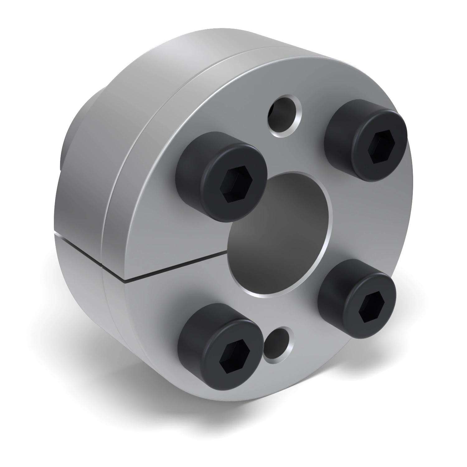 Spannsatz STW27-12x18, Frontalansicht der Stirnseite mit 4 Spannschrauben