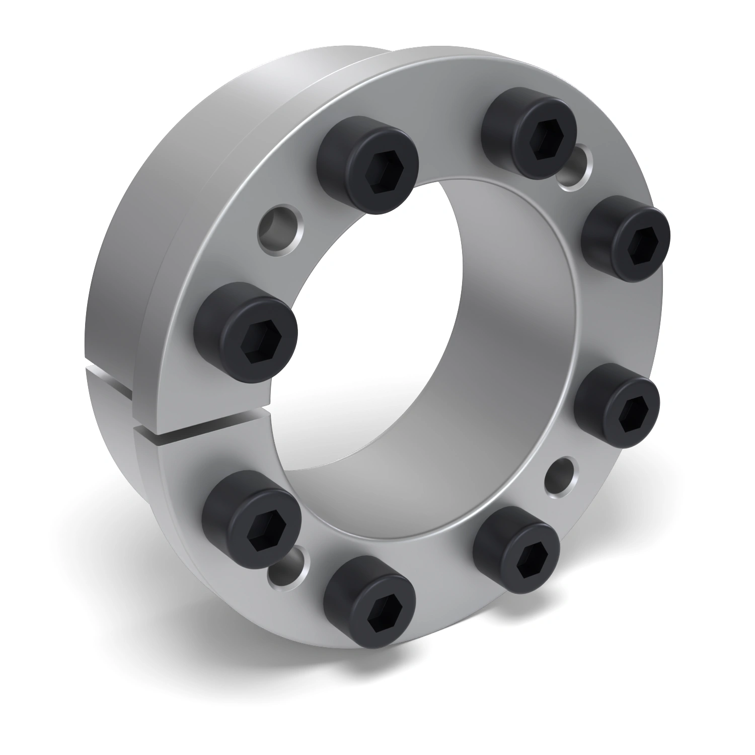 Spannsatz STW77-60x90, Frontalansicht der Stirnseite mit 8 Spannschrauben
