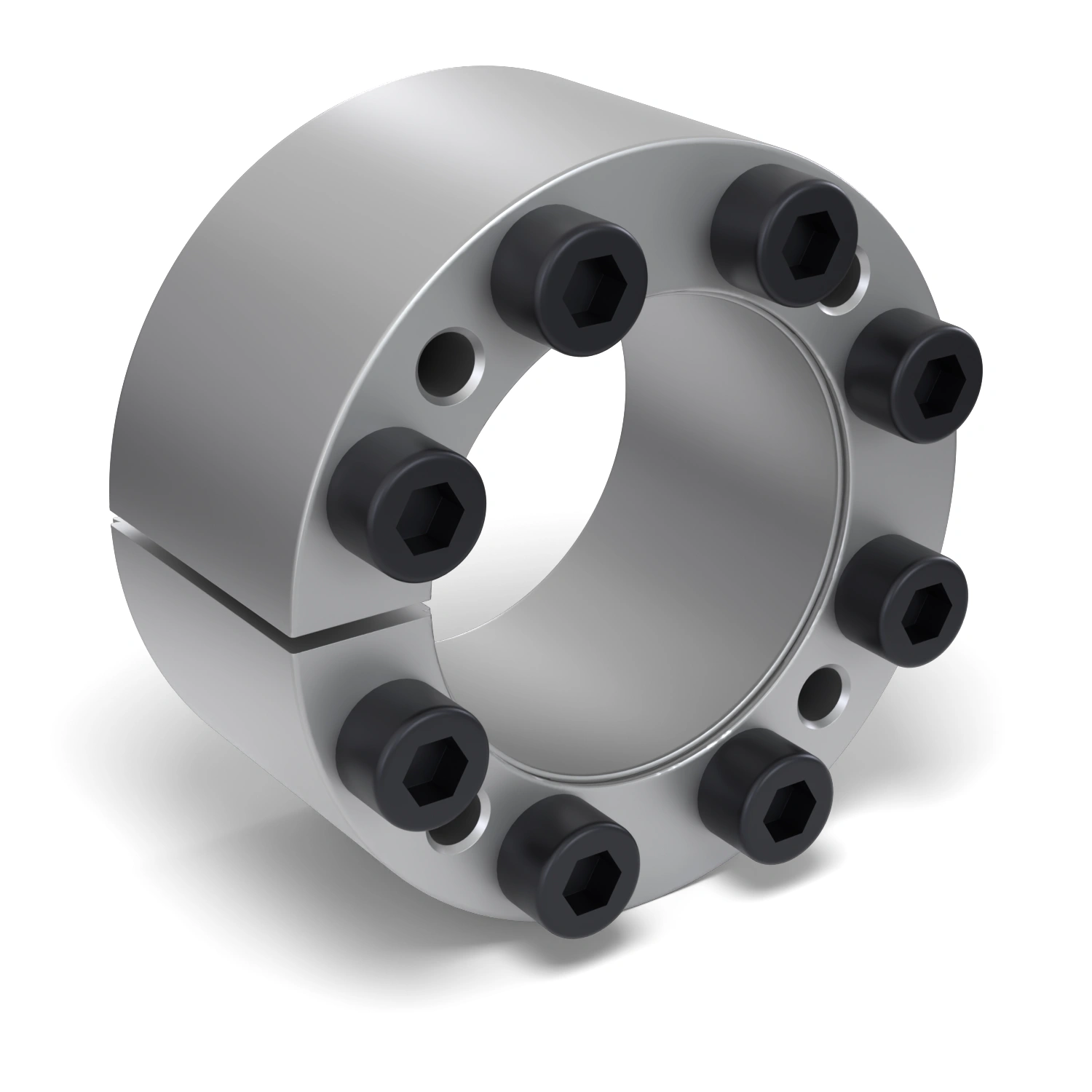 Spannsatz STW71-40x65, Frontalansicht der Stirnseite mit 8 Spannschrauben