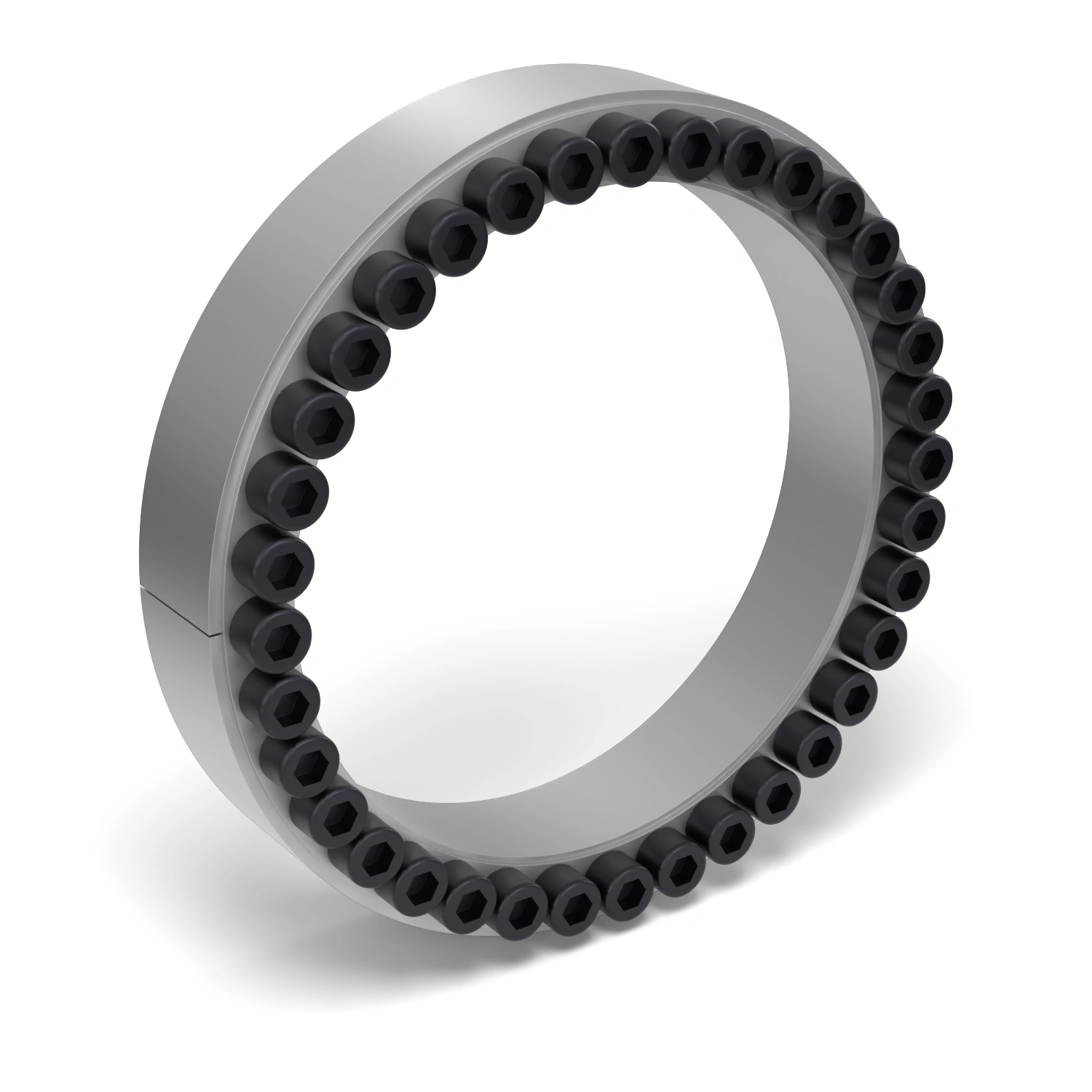 Spannsatz STW60-300x375, Frontalansicht der Stirnseite mit 36 Spannschrauben
