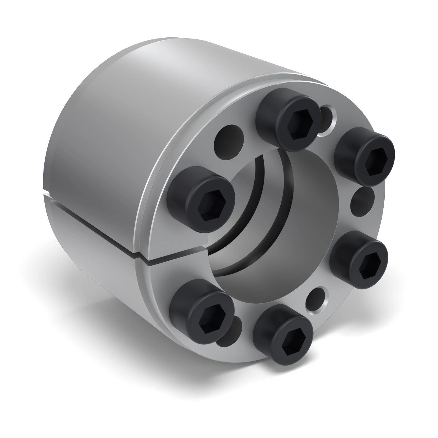 Spannsatz STW33-30x55, Frontalansicht der Stirnseite mit 6 Spannschrauben