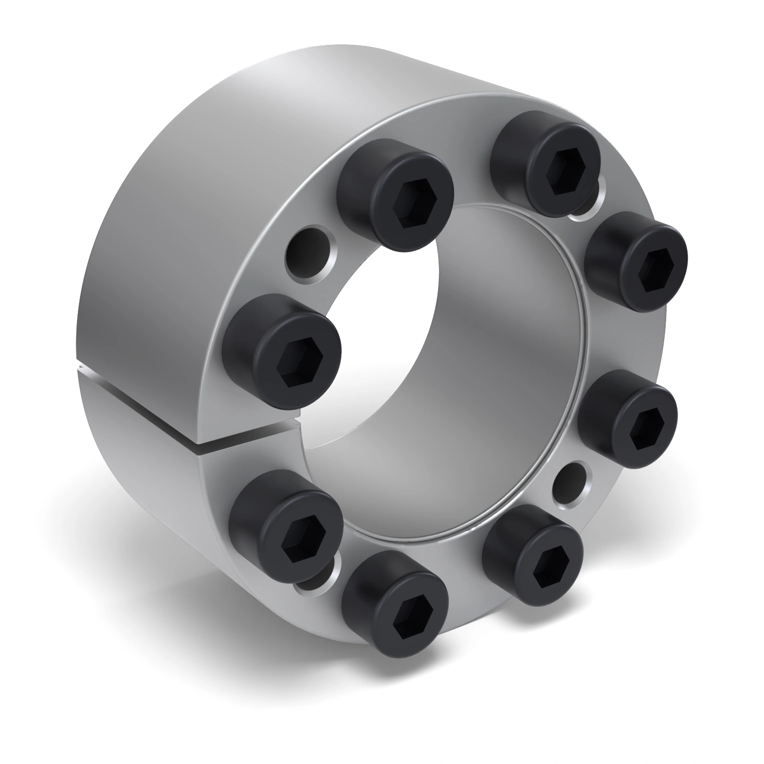 Spannsatz STW71-48x80, Frontalansicht der Stirnseite mit 8 Spannschrauben