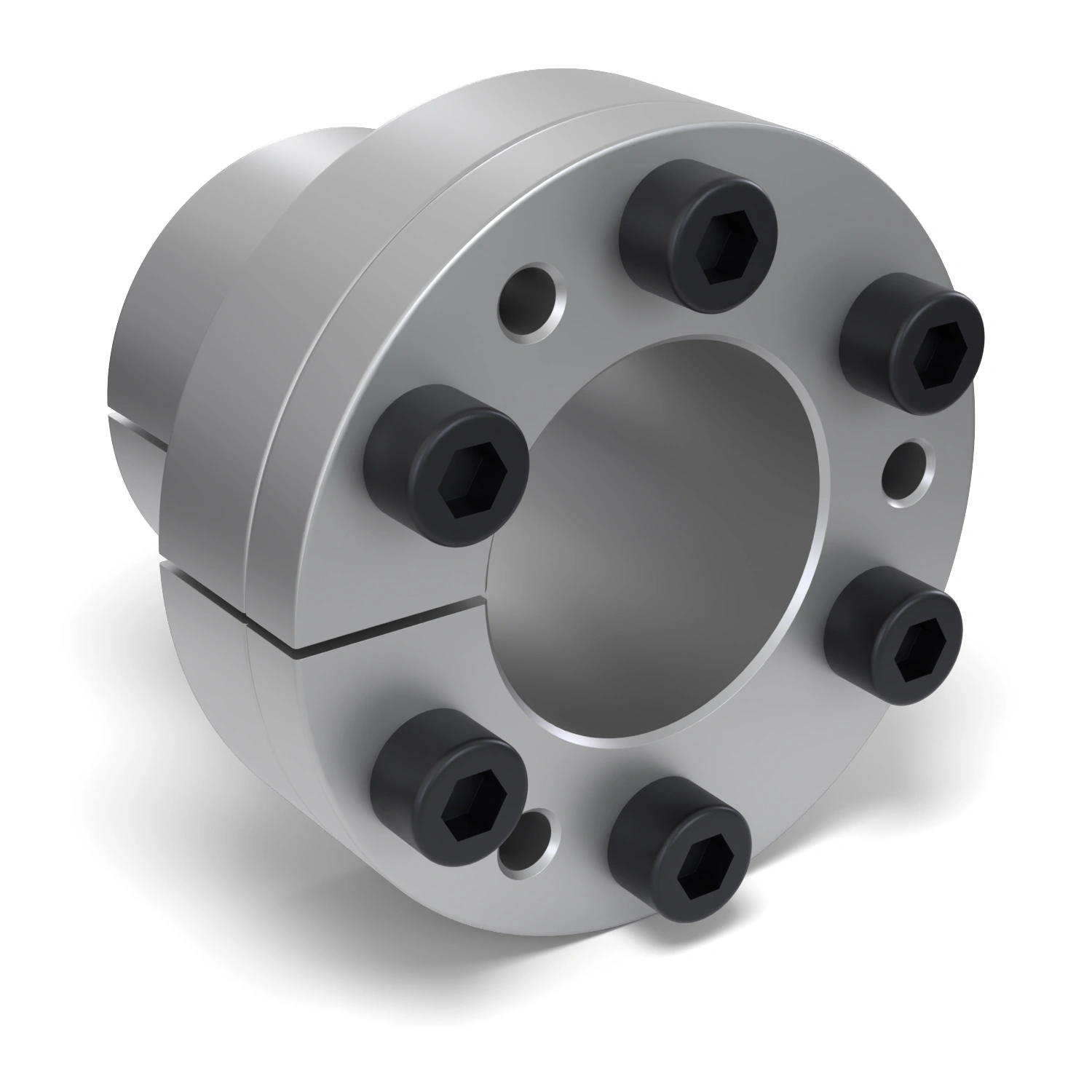 Spannsatz STW27-32x43, Frontalansicht der Stirnseite mit 6 Spannschrauben
