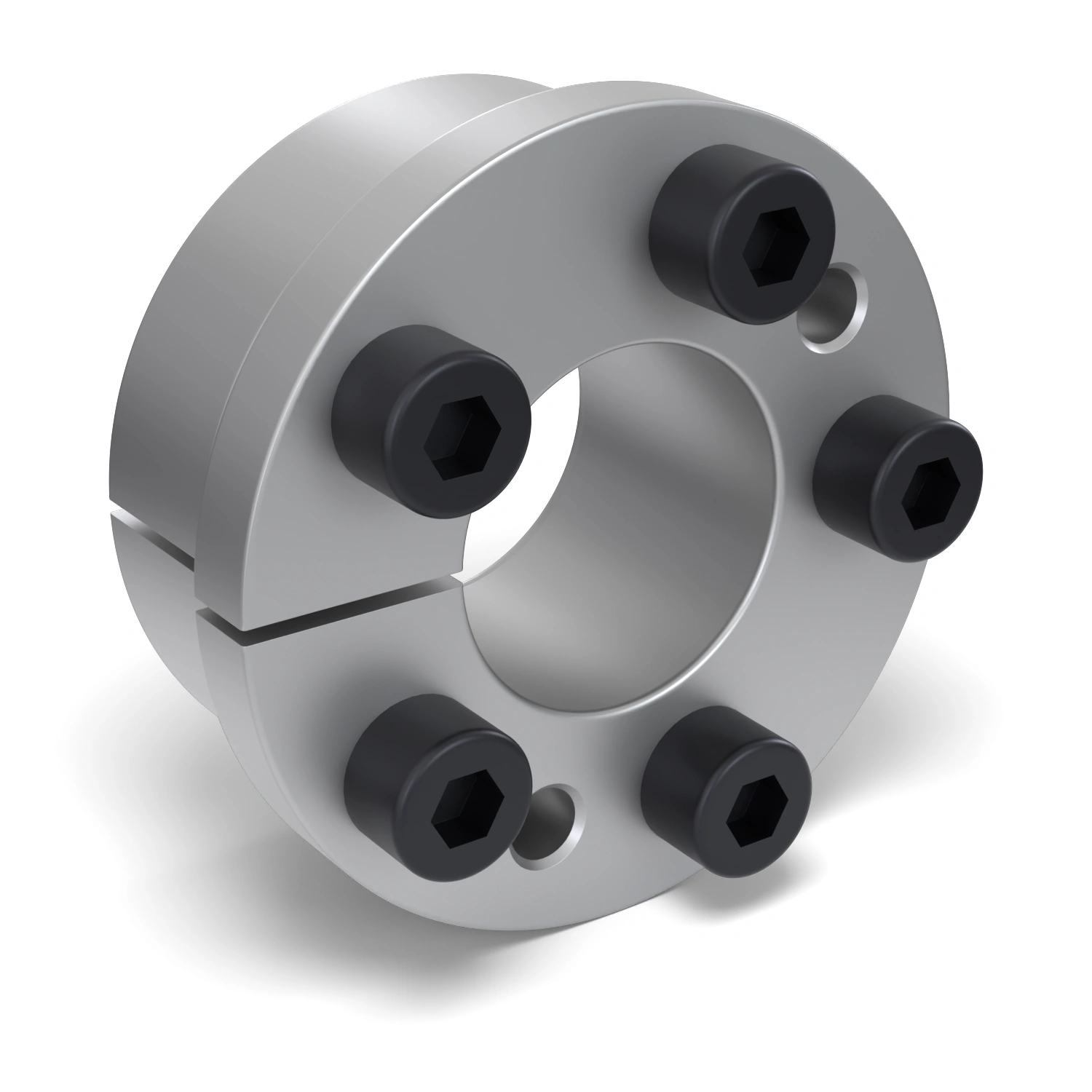 Spannsatz STW31-32x65, Frontalansicht der Stirnseite mit 5 Spannschrauben