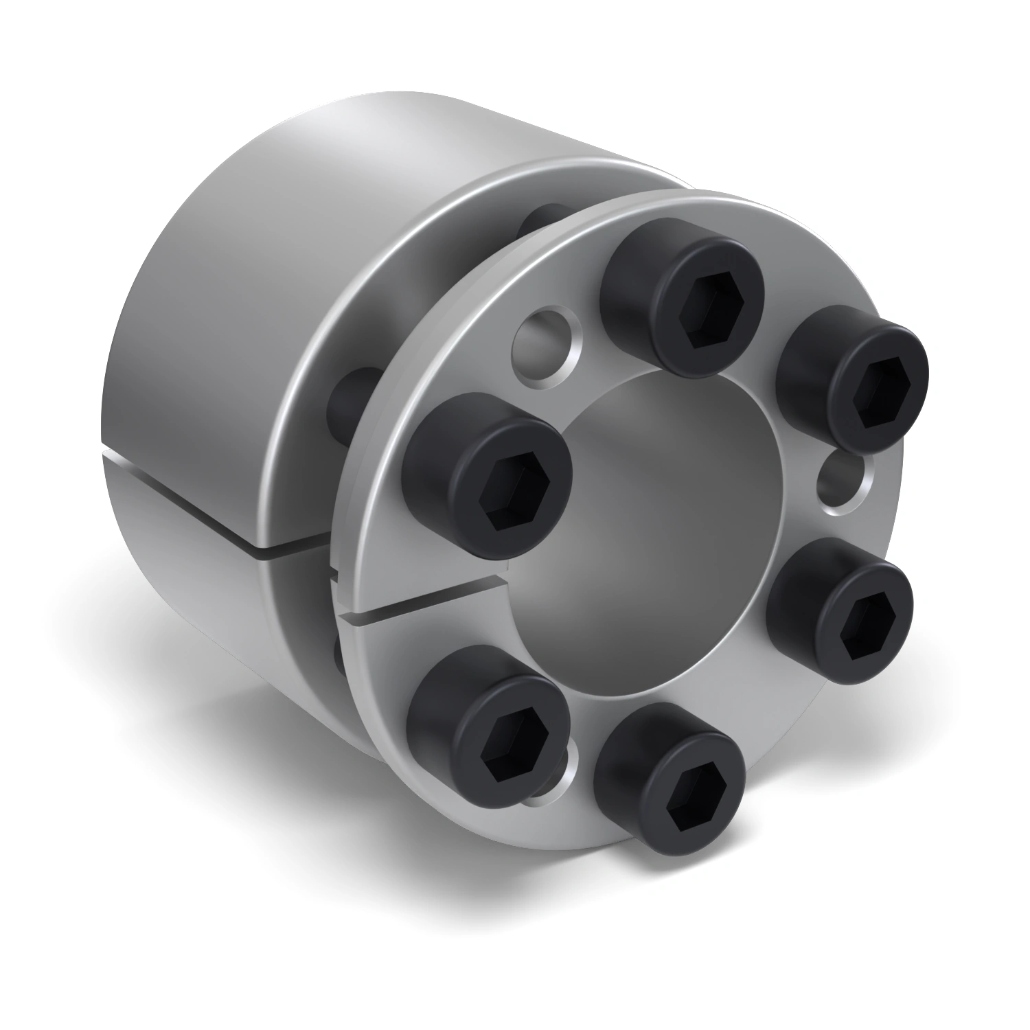 Spannsatz STW26-25x50, Frontalansicht der Stirnseite mit 6 Spannschrauben