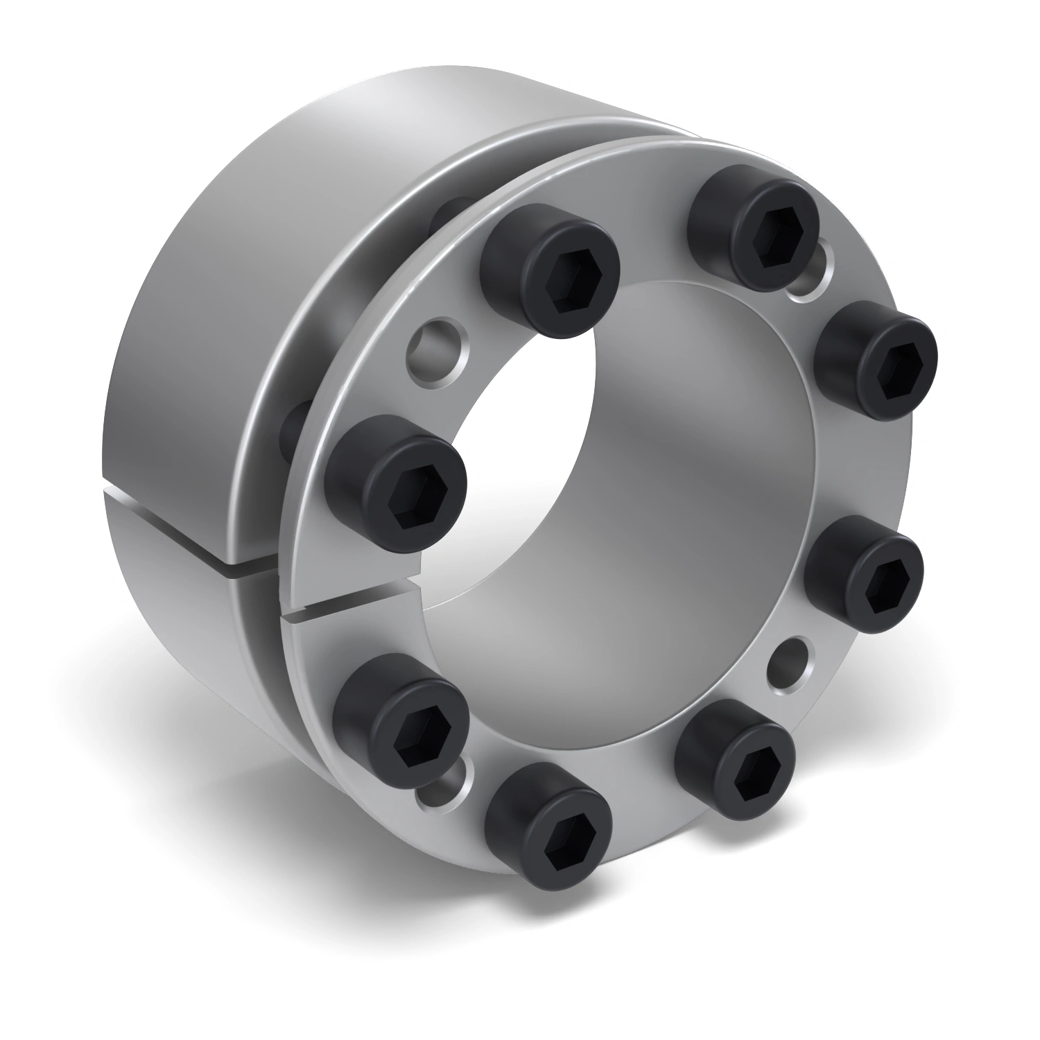 Spannsatz STW26-70x110, Frontalansicht der Stirnseite mit 8 Spannschrauben