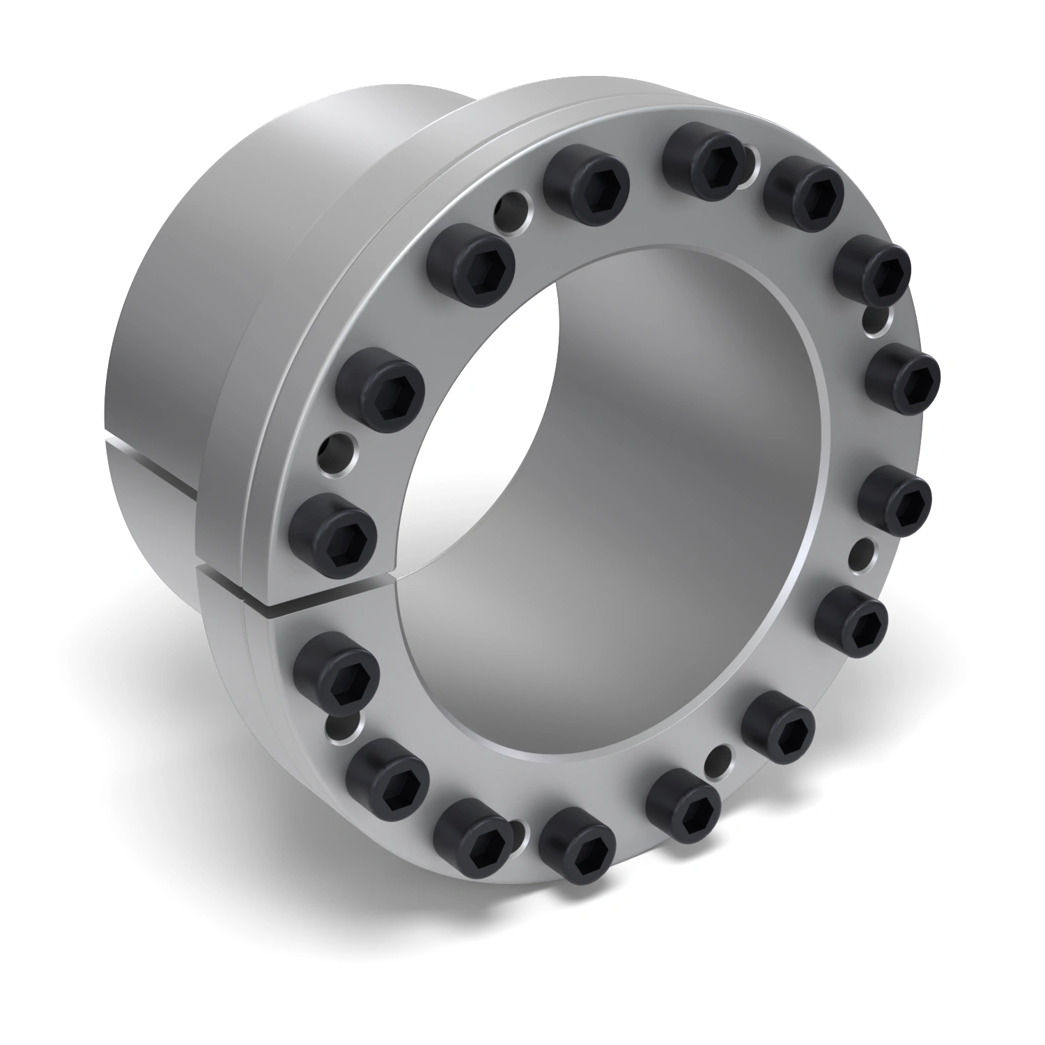 Spannsatz STW27-140x175, Frontalansicht der Stirnseite mit 16 Spannschrauben