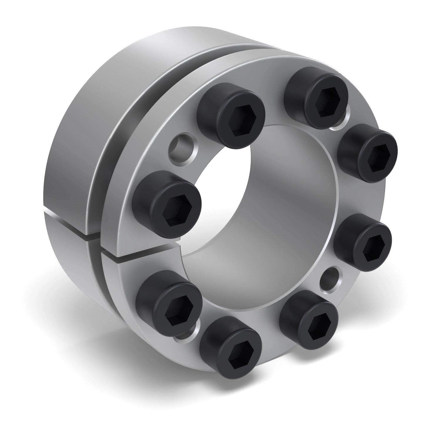 Spannsatz STW98-35x60, Frontalansicht der Stirnseite mit 8 Spannschrauben