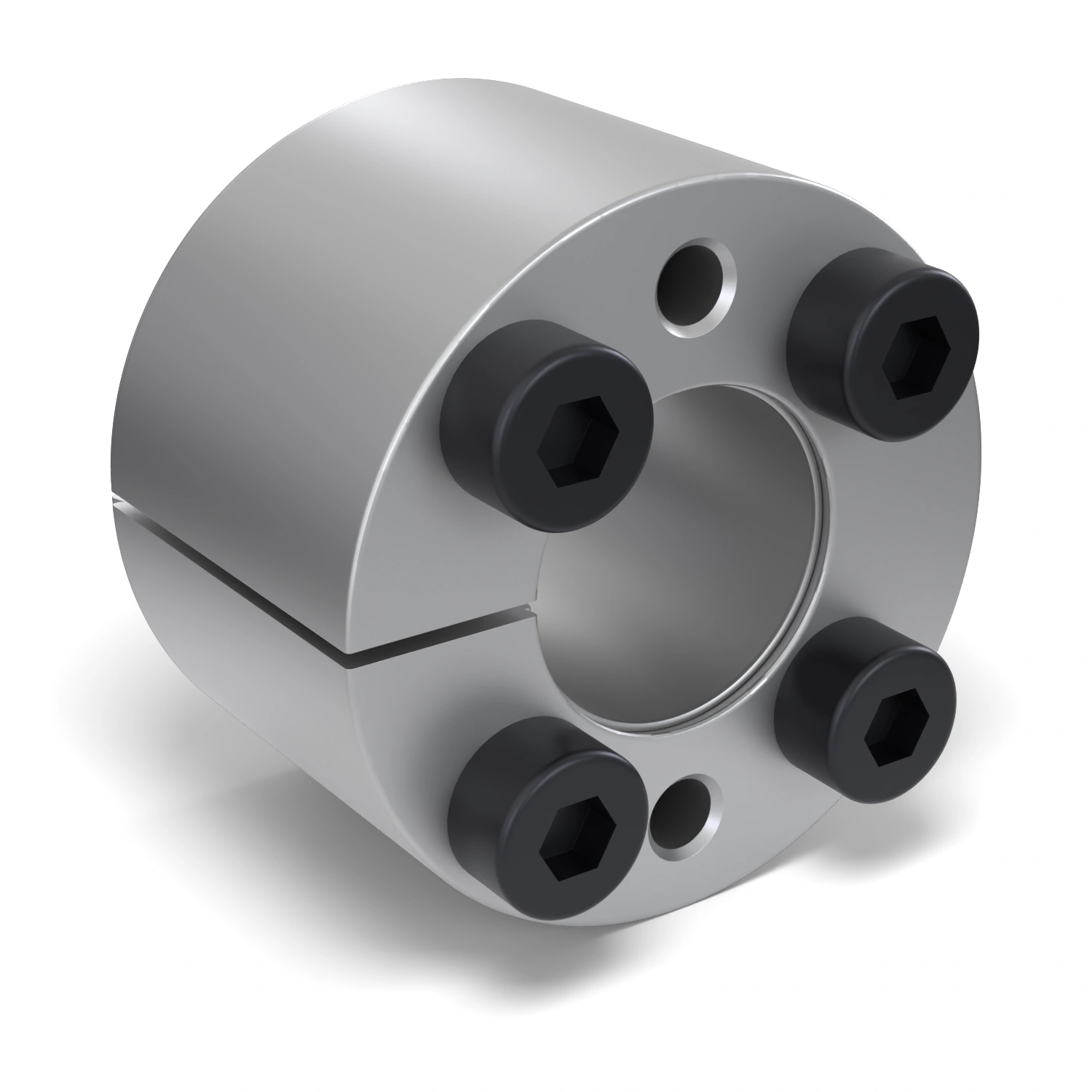 Spannsatz STW71-9x20, Frontalansicht der Stirnseite mit 4 Spannschrauben