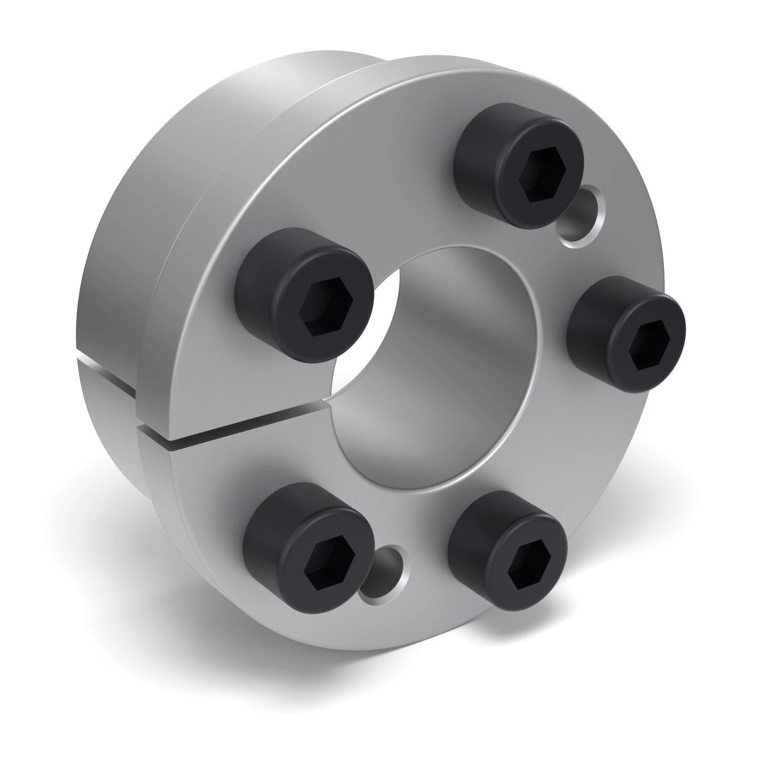 Spannsatz STW31-30x65, Frontalansicht der Stirnseite mit 5 Spannschrauben