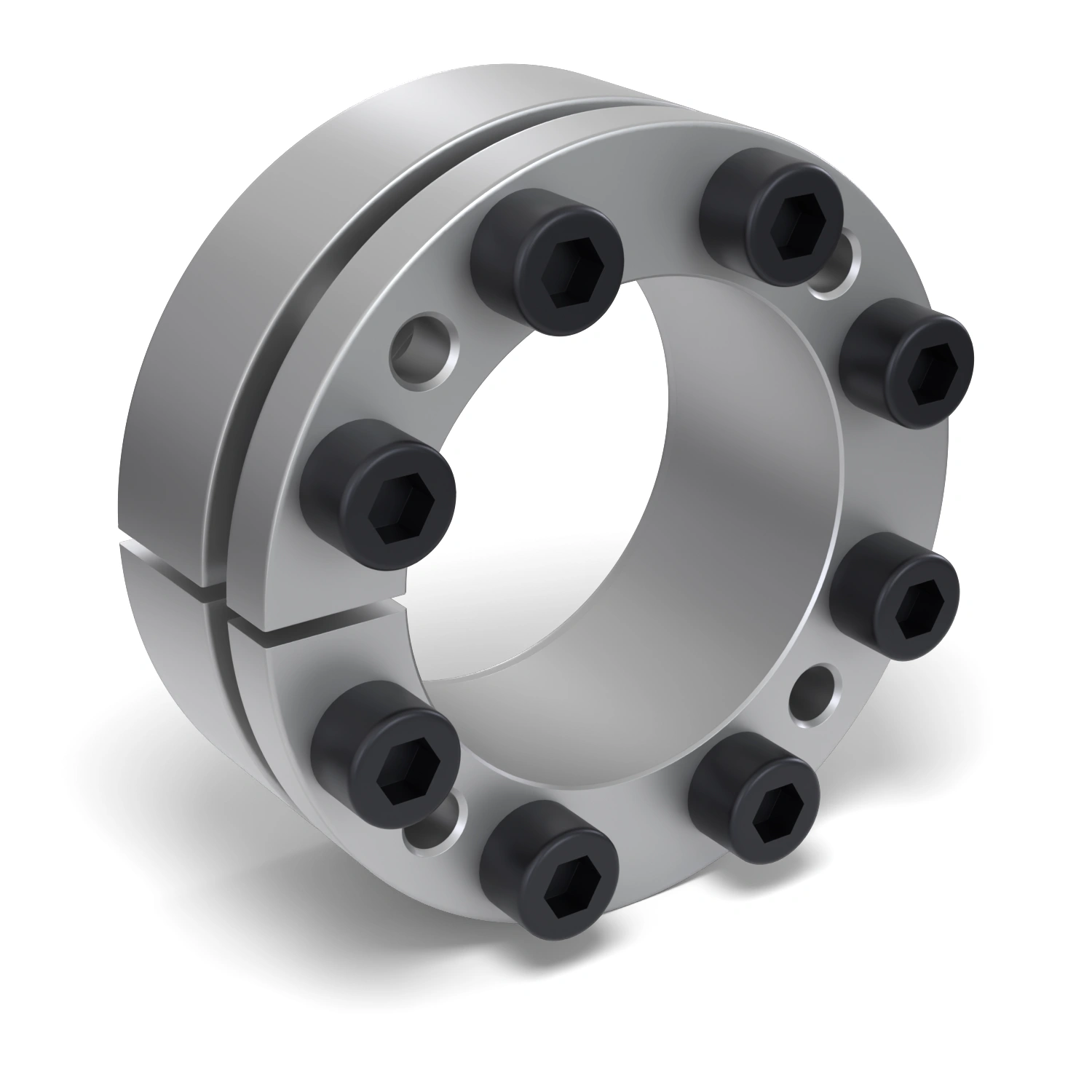 Spannsatz STW98-70x110, Frontalansicht der Stirnseite mit 8 Spannschrauben