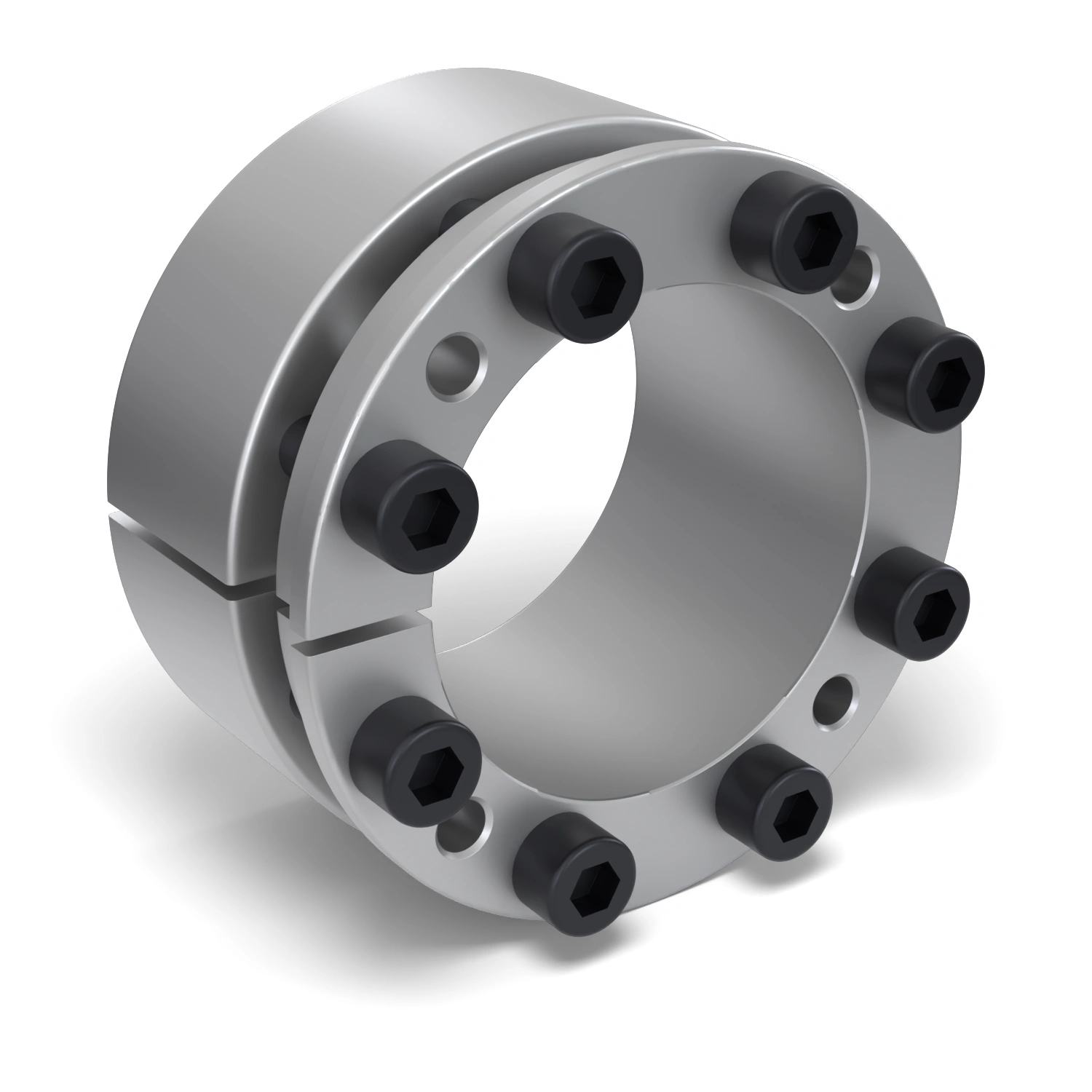 Spannsatz STW26-80x120, Frontalansicht der Stirnseite mit 8 Spannschrauben