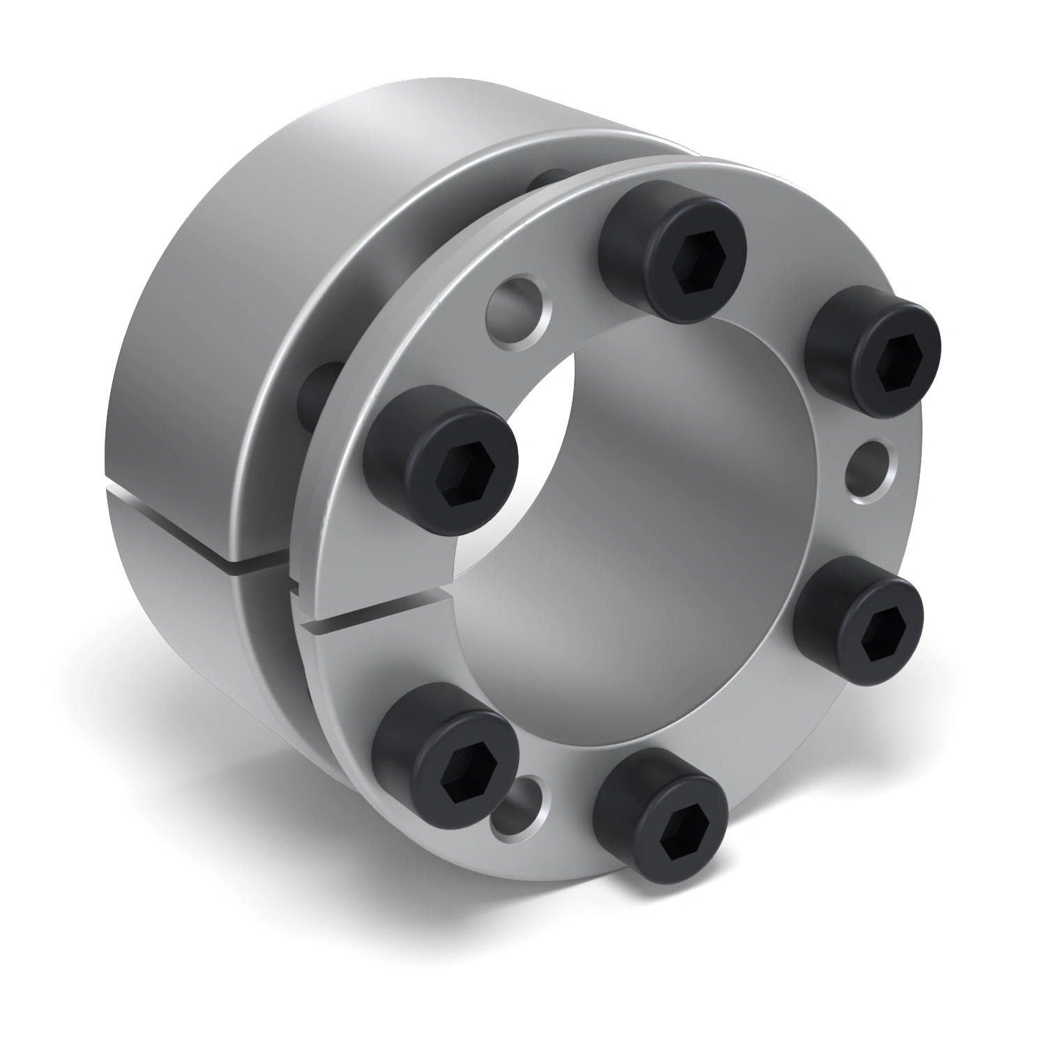 Spannsatz STW26-48x80, Frontalansicht der Stirnseite mit 6 Spannschrauben