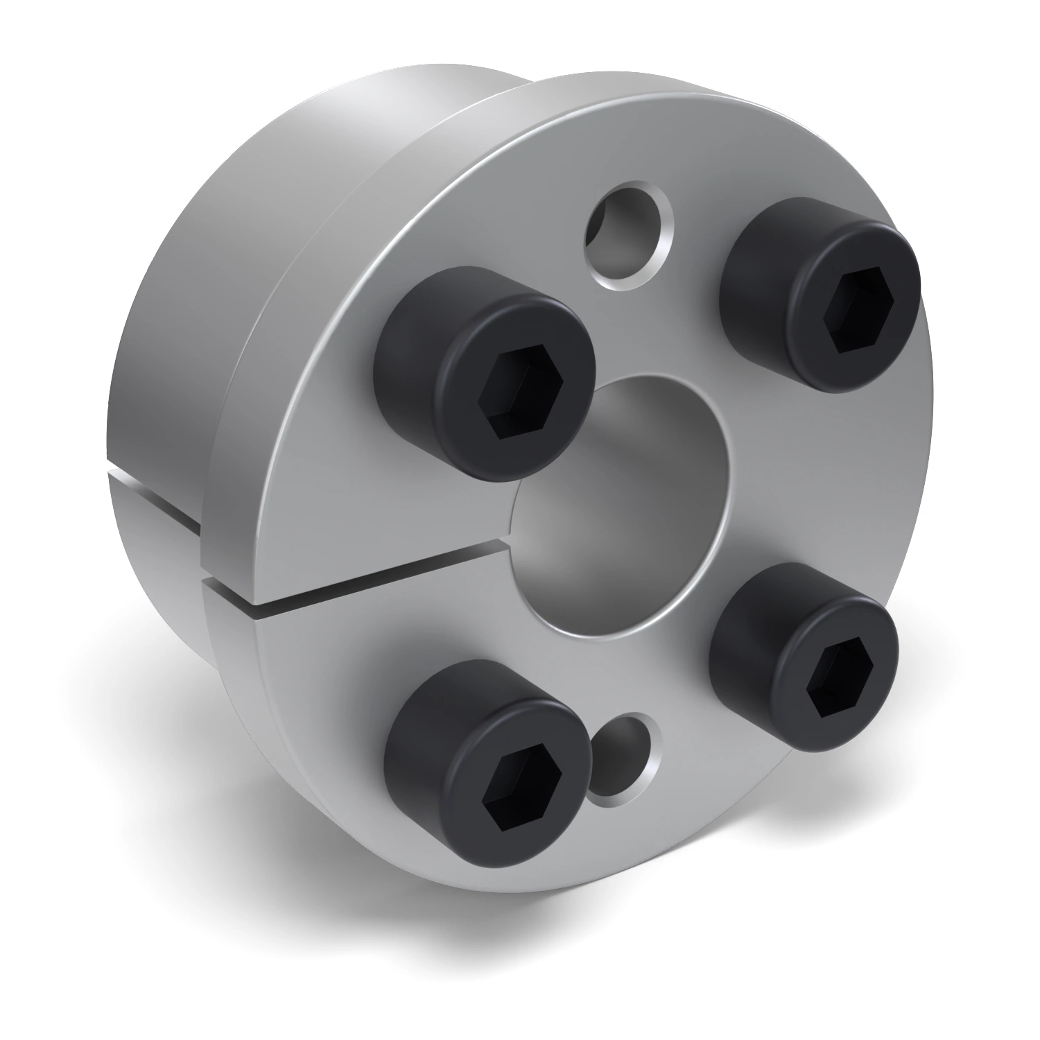 Spannsatz STW31-20x55, Frontalansicht der Stirnseite mit 4 Spannschrauben