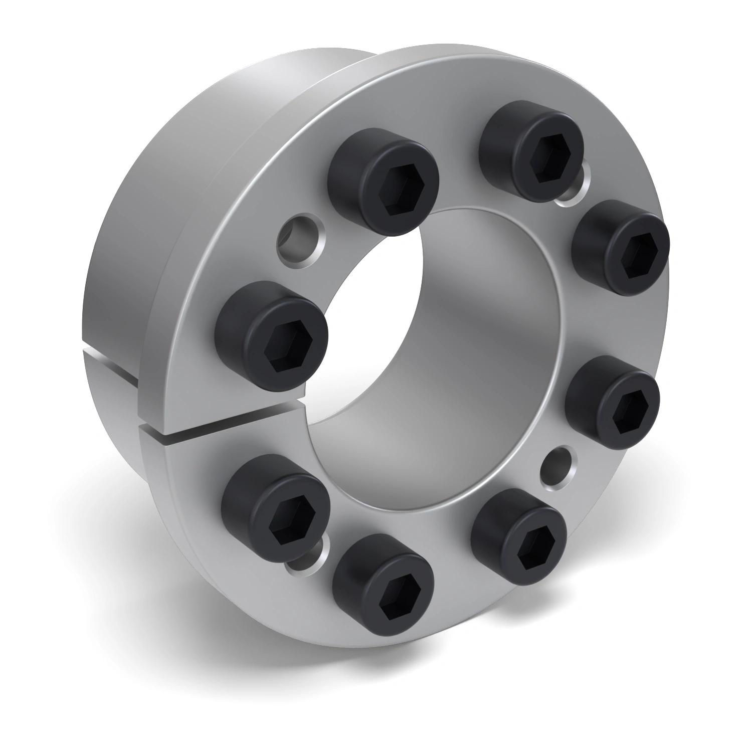 Spannsatz STW77-35x60, Frontalansicht der Stirnseite mit 8 Spannschrauben
