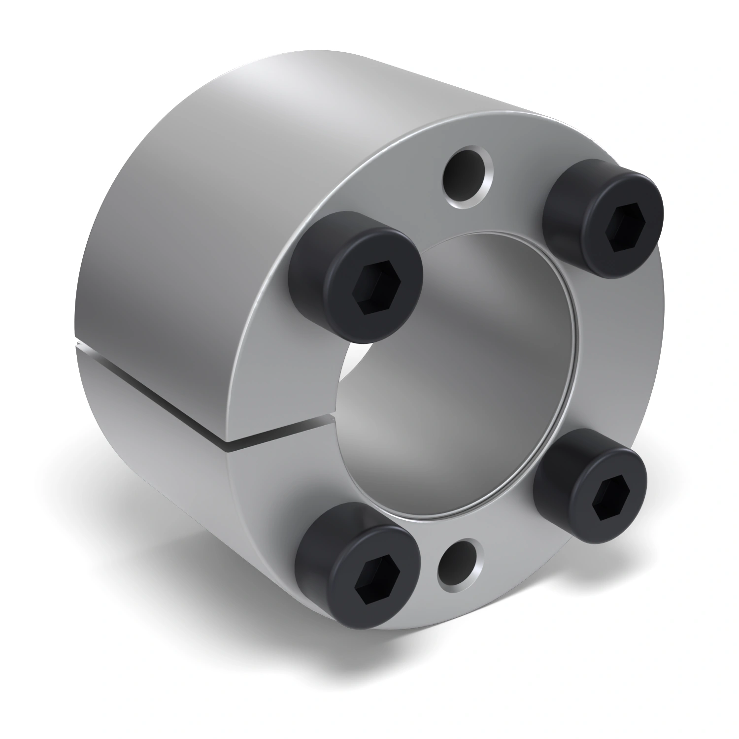 Spannsatz STW71-19x35, Frontalansicht der Stirnseite mit 4 Spannschrauben