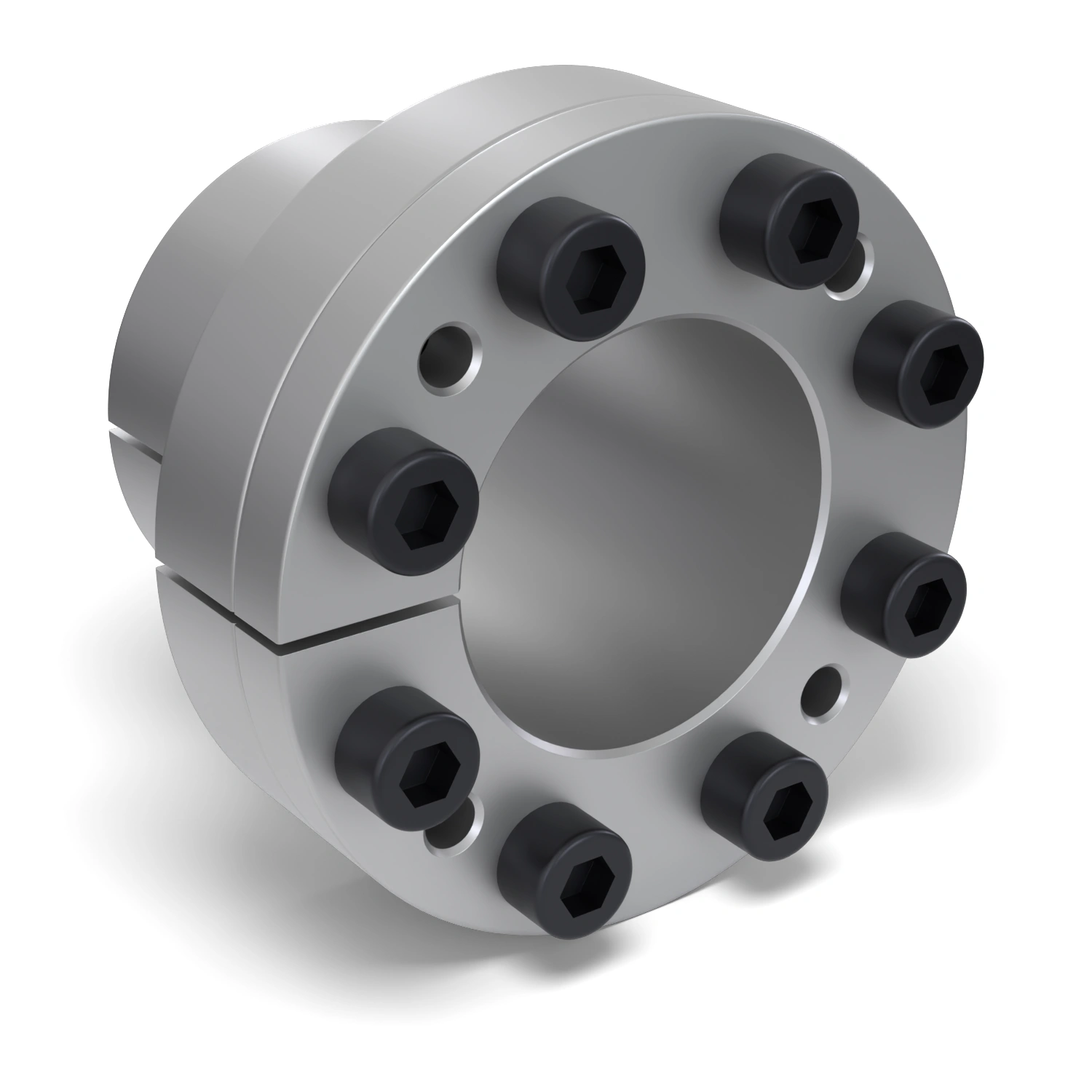 Spannsatz STW27-38x50, Frontalansicht der Stirnseite mit 8 Spannschrauben