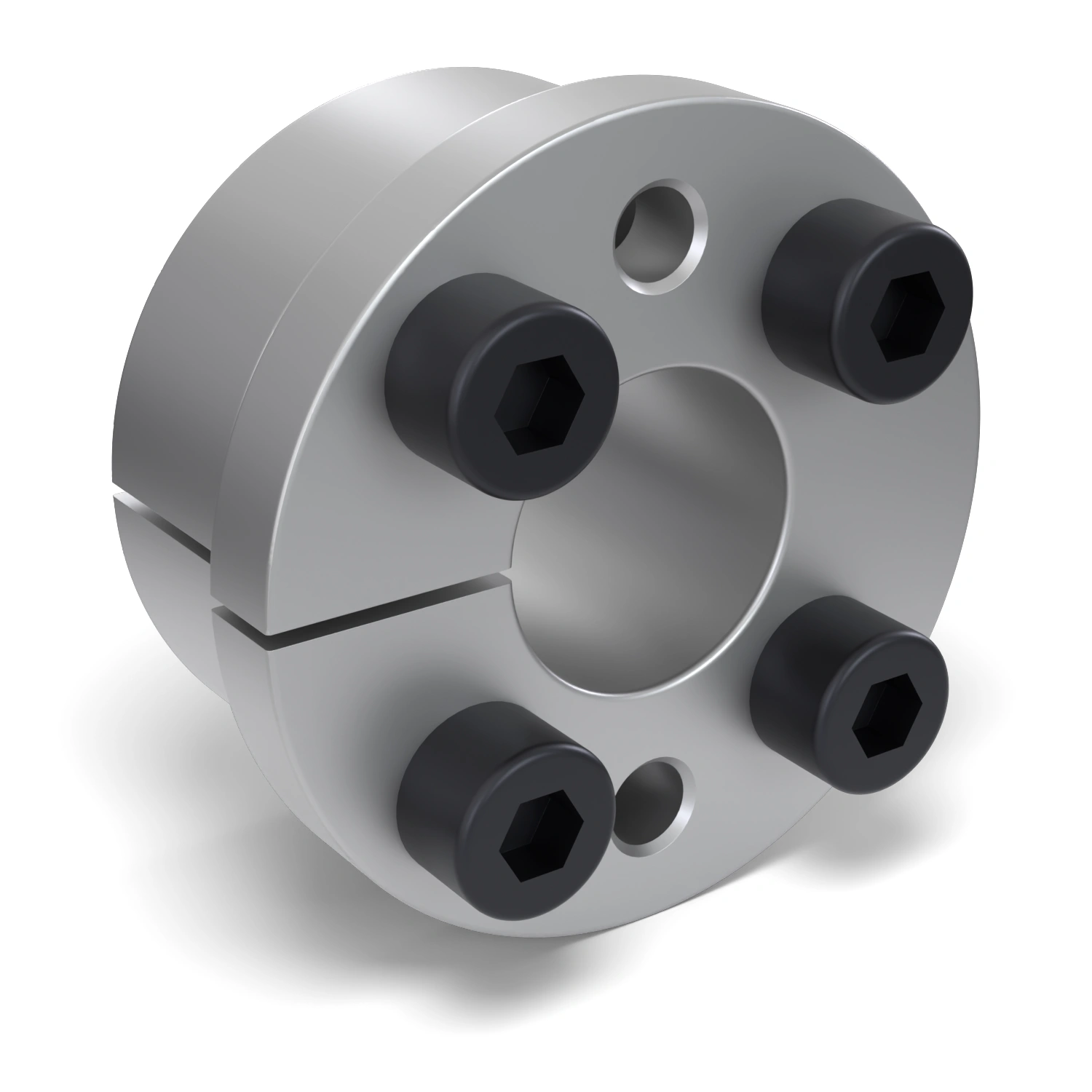 Spannsatz STW31-24x55, Frontalansicht der Stirnseite mit 4 Spannschrauben