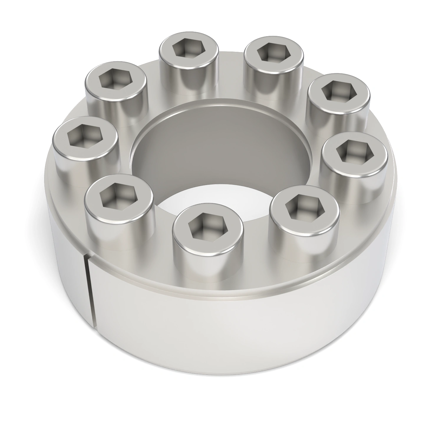 Spannsatz STW60SS-28x55 Edelstahl, liegend in der Draufsicht
