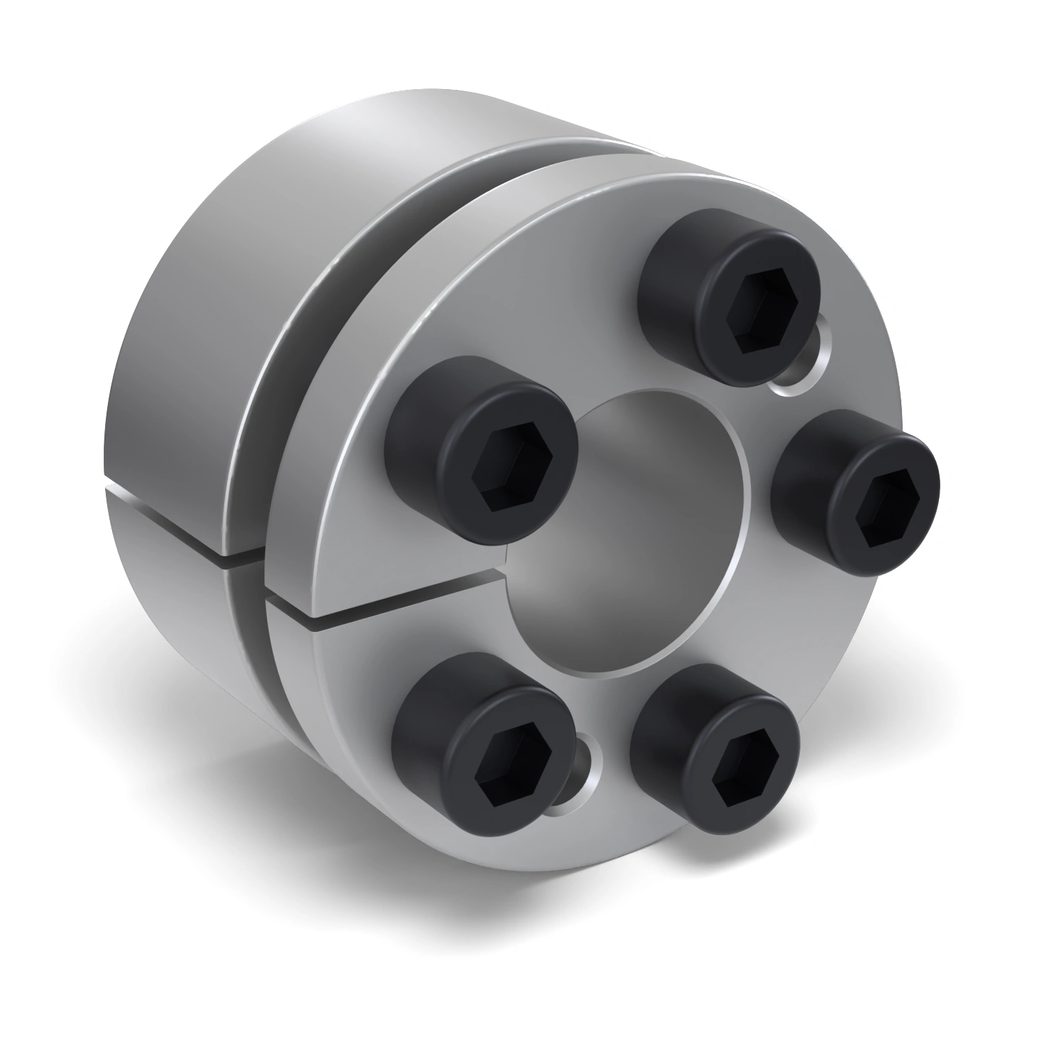 Spannsatz STW98-19x47, Frontalansicht der Stirnseite mit 5 Spannschrauben