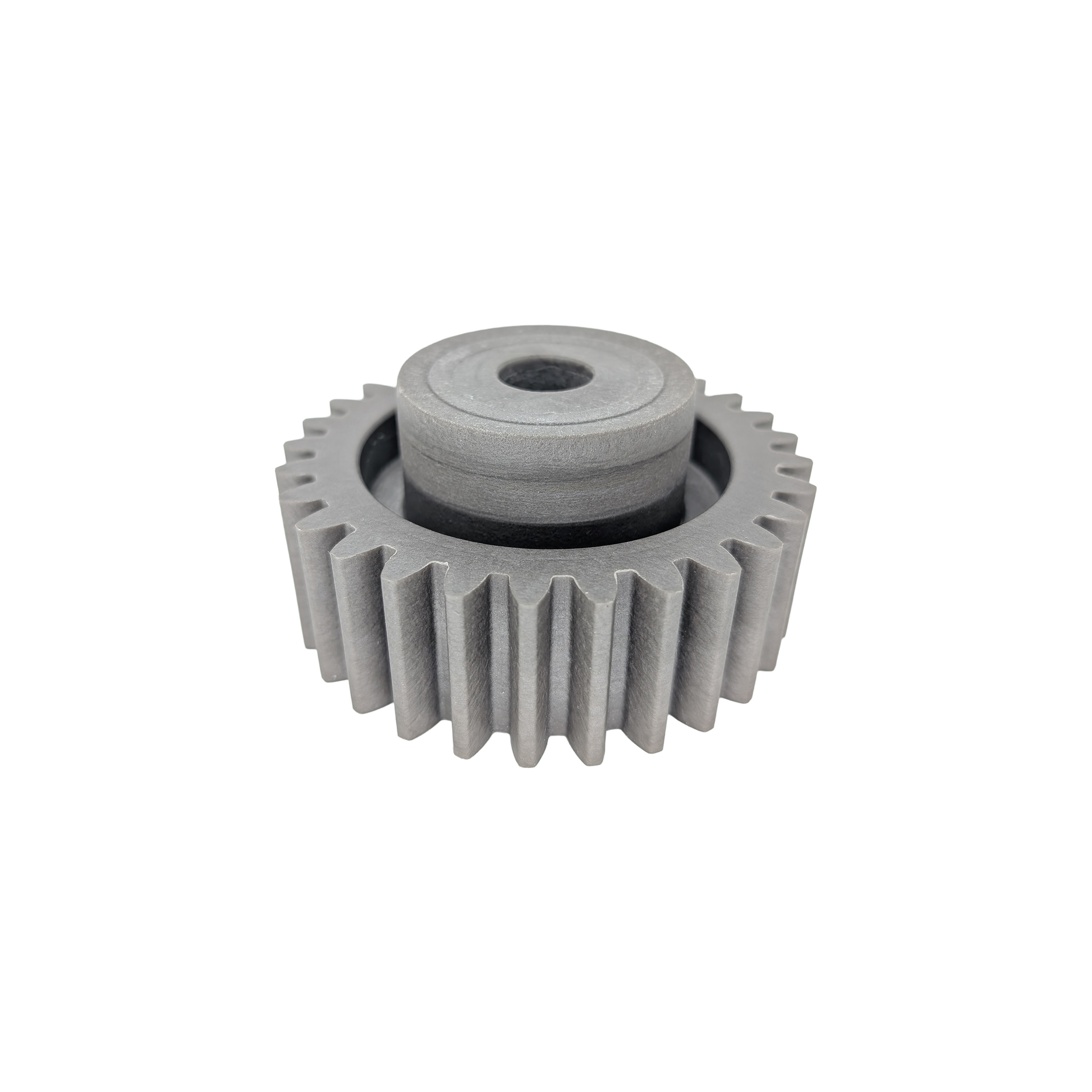 Stirnzahnrad Modul2,5 Zähne28 B25 mit Einbuchtung, NYLON PA6+FV