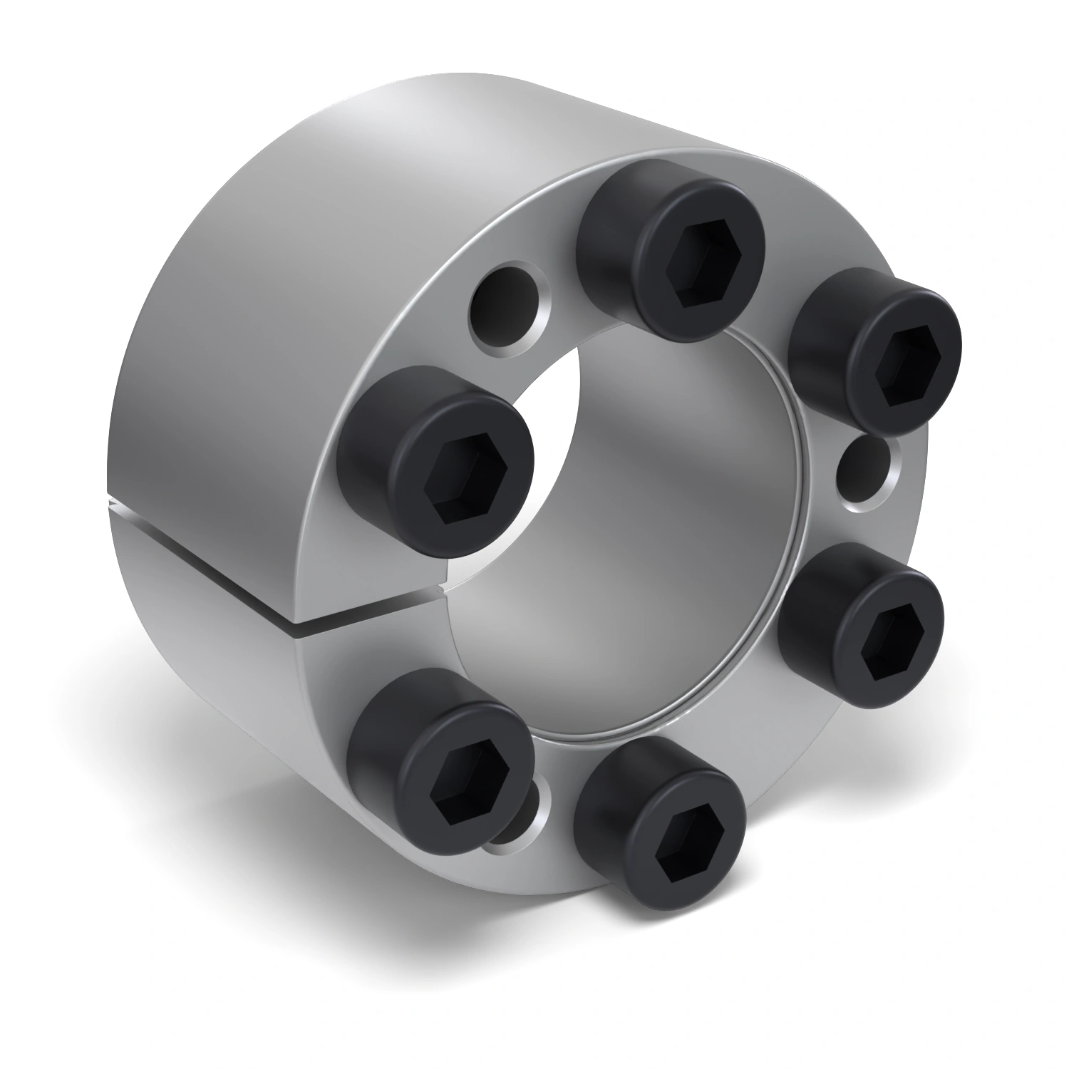 Spannsatz STW71-28x50, Frontalansicht der Stirnseite mit 6 Spannschrauben